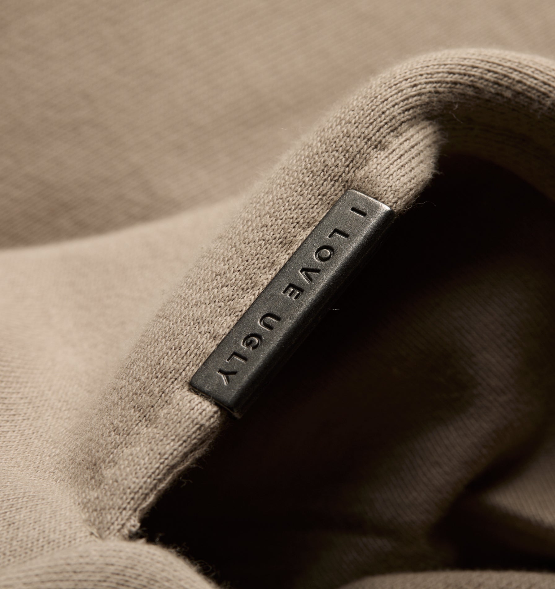 Heavy Crop Zip Hood - Taupe