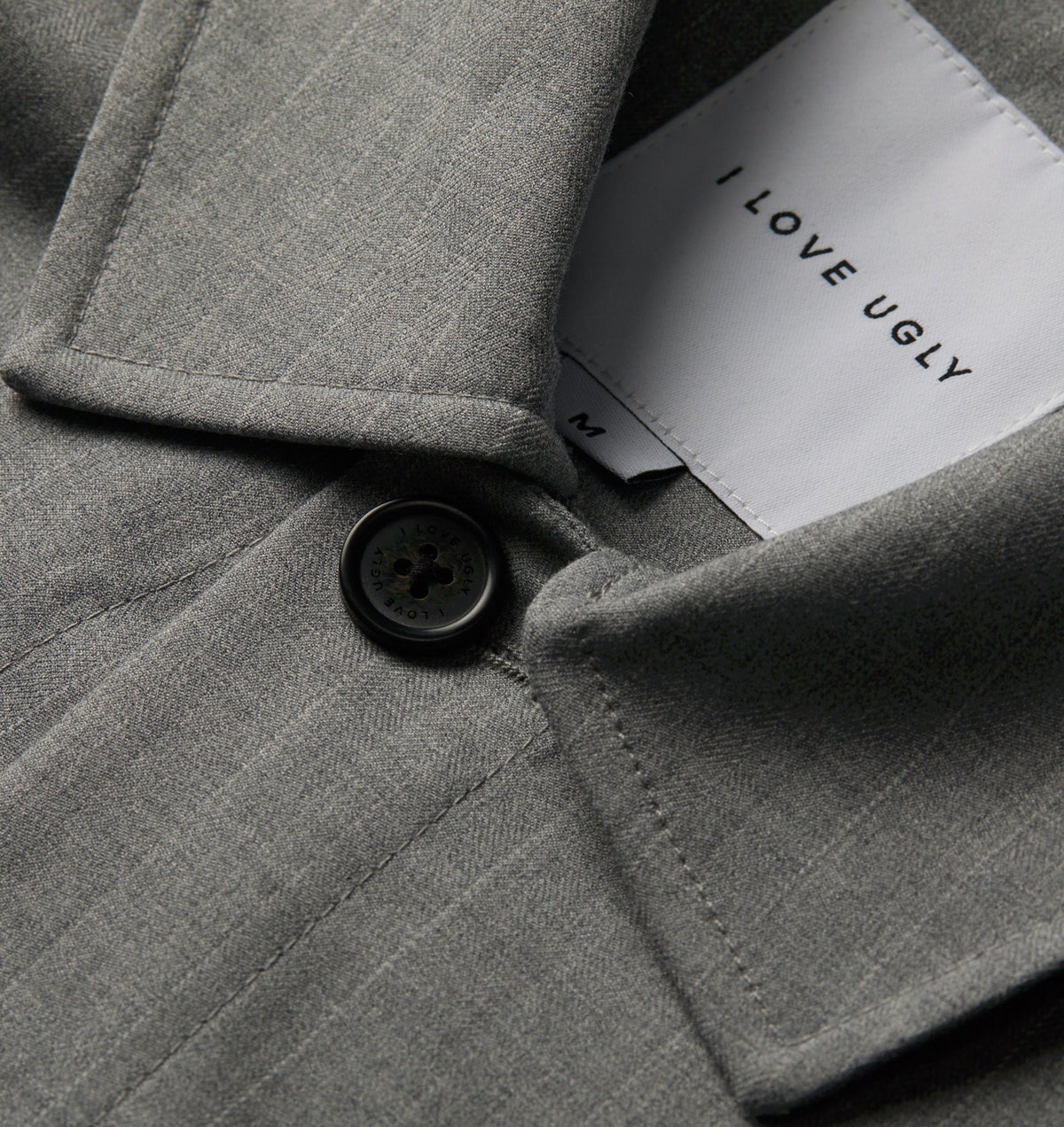 Tailored Overshirt - Grey Pinstripe
