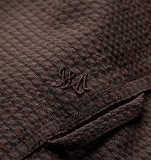 Crop LS Shirt - Brown/Black Check
