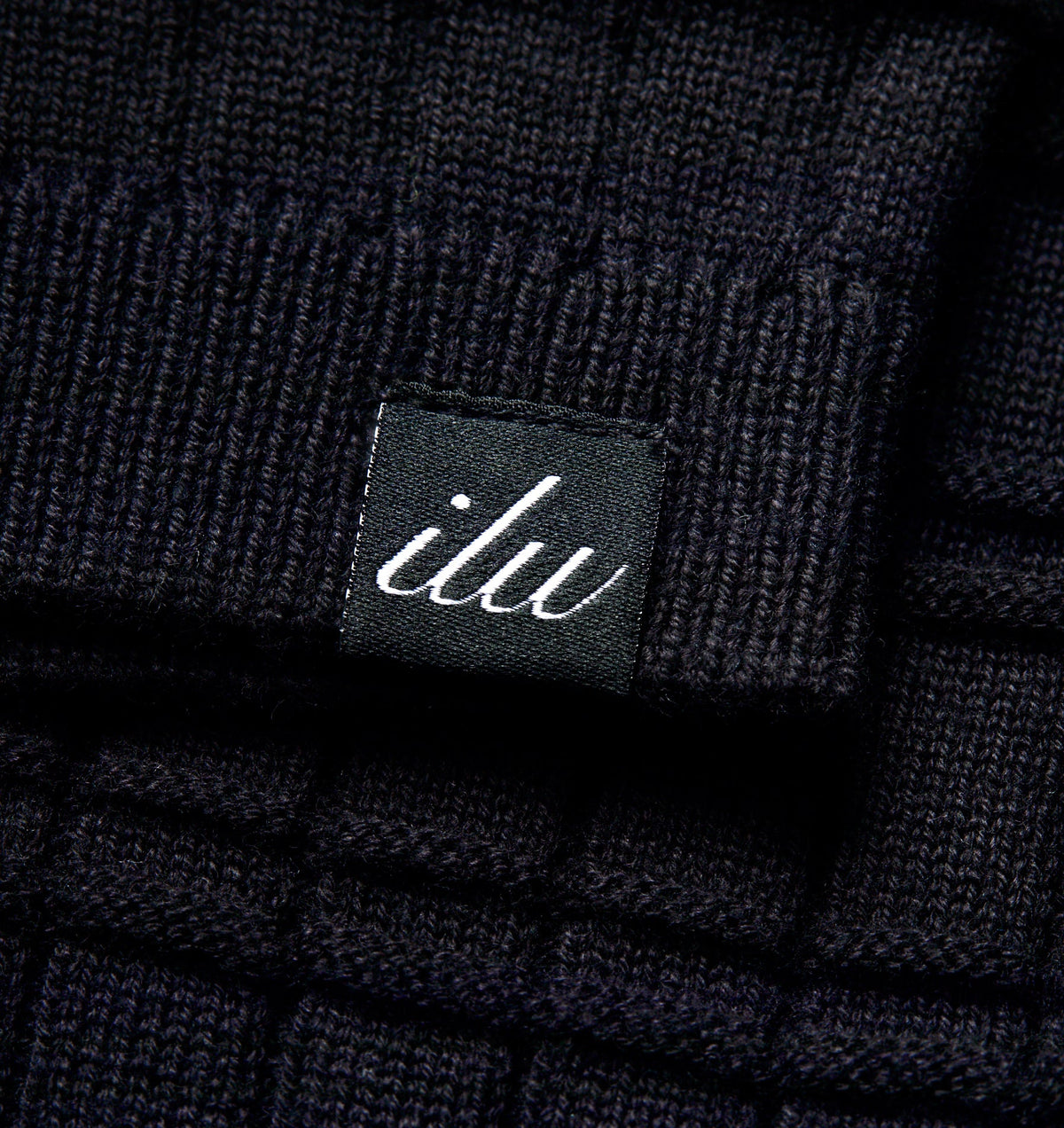 Box Knit Polo - Navy/Off White