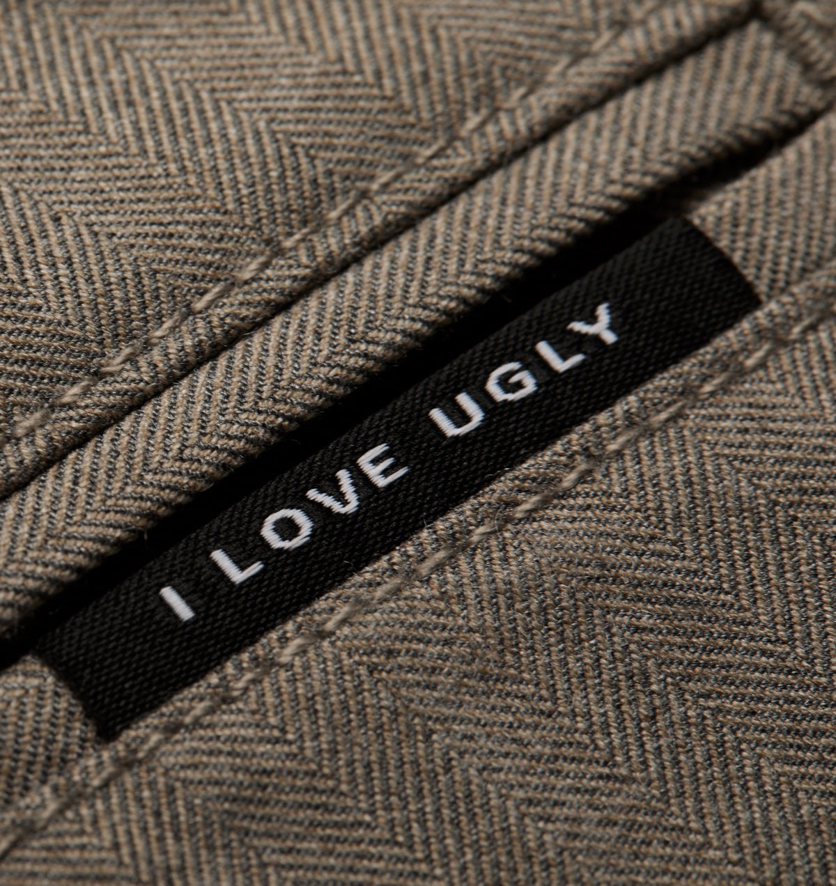 Twin Pleat Pant - Sand Herringbone