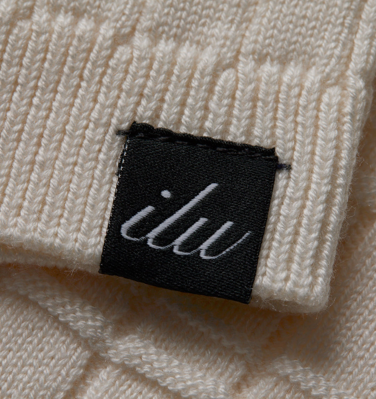 Grid Box Knit Polo - Off White