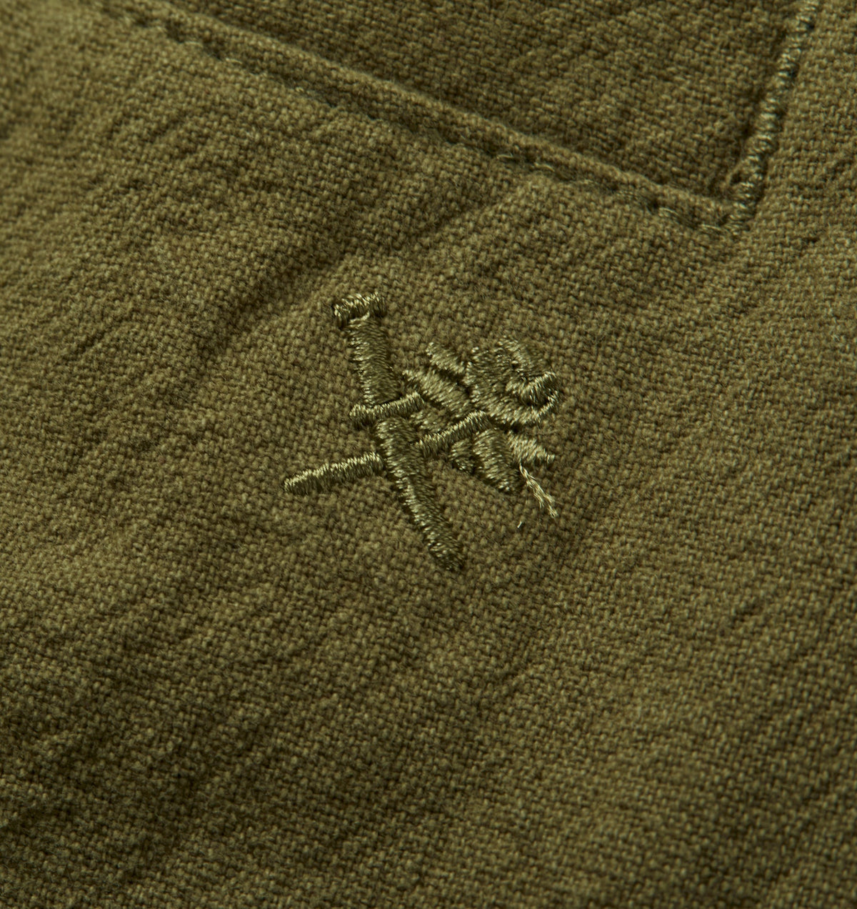 Linen Michael Pleat Short - Dusty Green