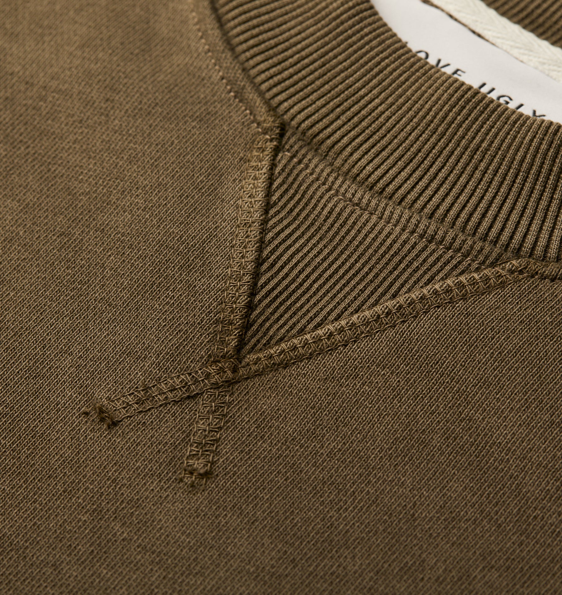 Crop Oversized Crew - Washed Mushroom