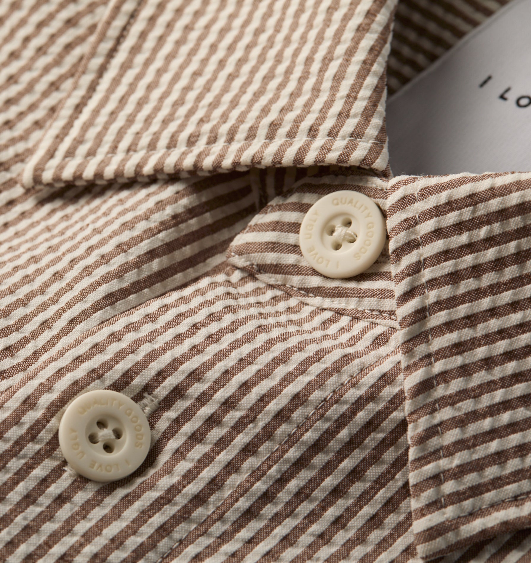 Dawson Boxy SS Shirt - Brown Stripe