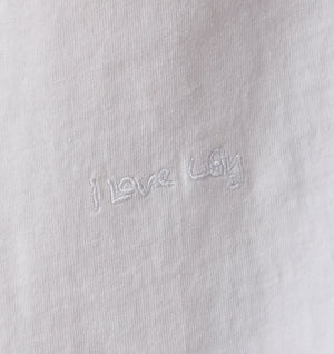 Hand Drawn Crop Tank - White