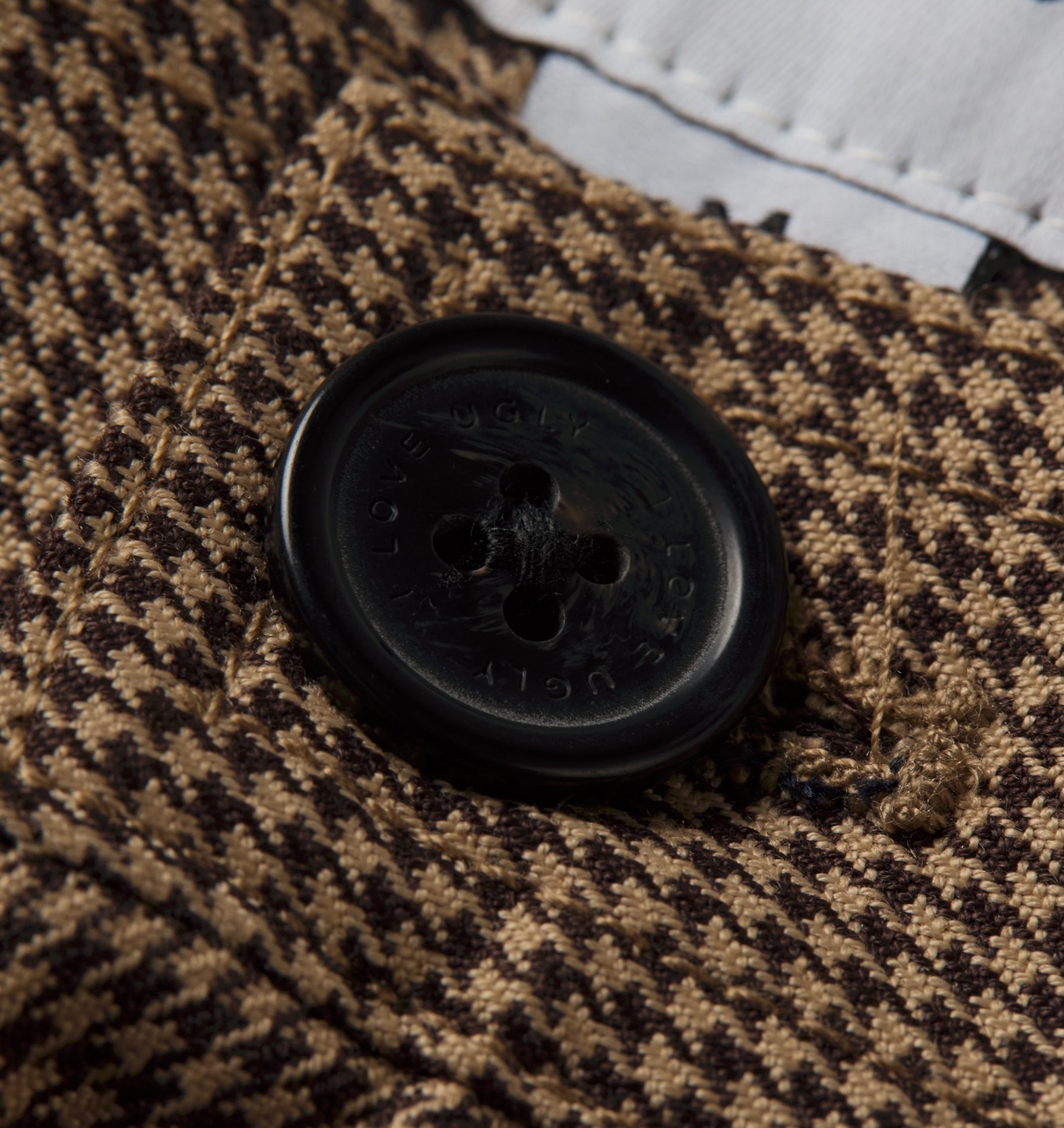 Winston Pant - Beige Houndstooth