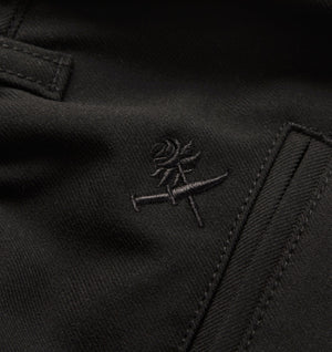 Cotton Albert Pleated Pant - Black