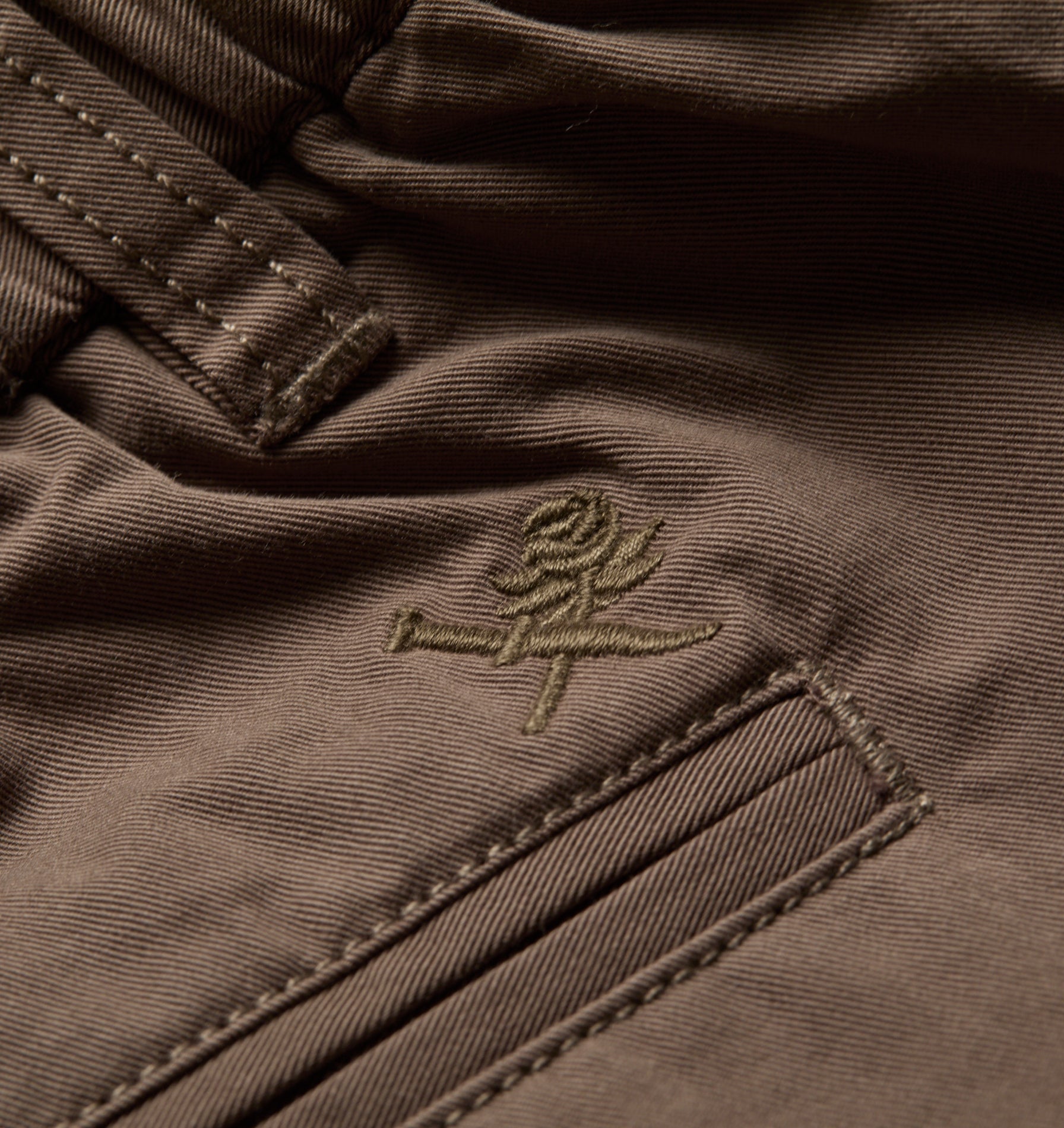 Cotton Albert Pleated Pant - Mushroom