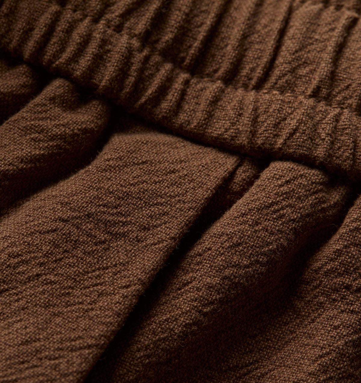 Linen Michael Pleat Short - Coffee Bean