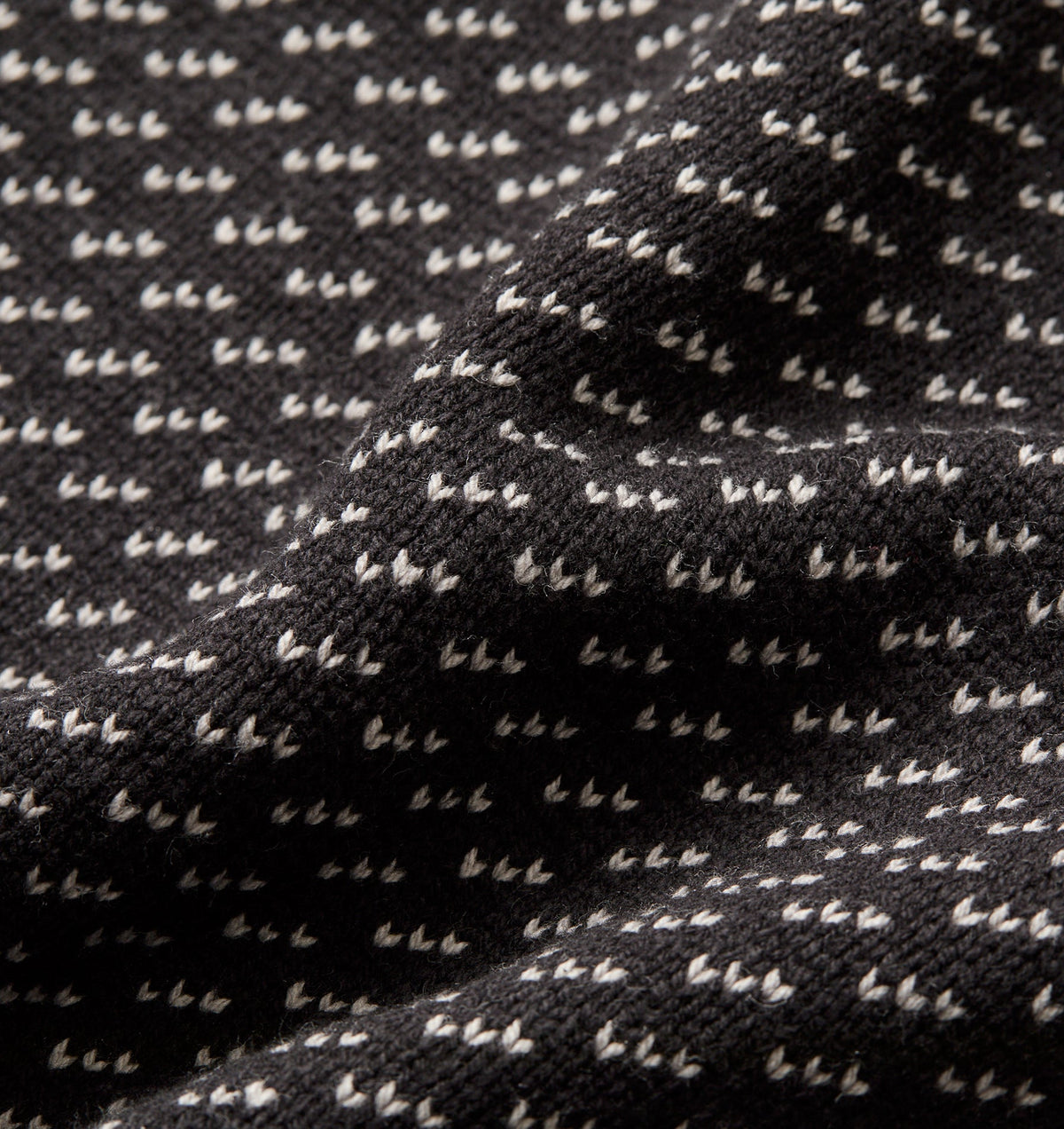 Crop Knit Sweater Textured - Black / Grey