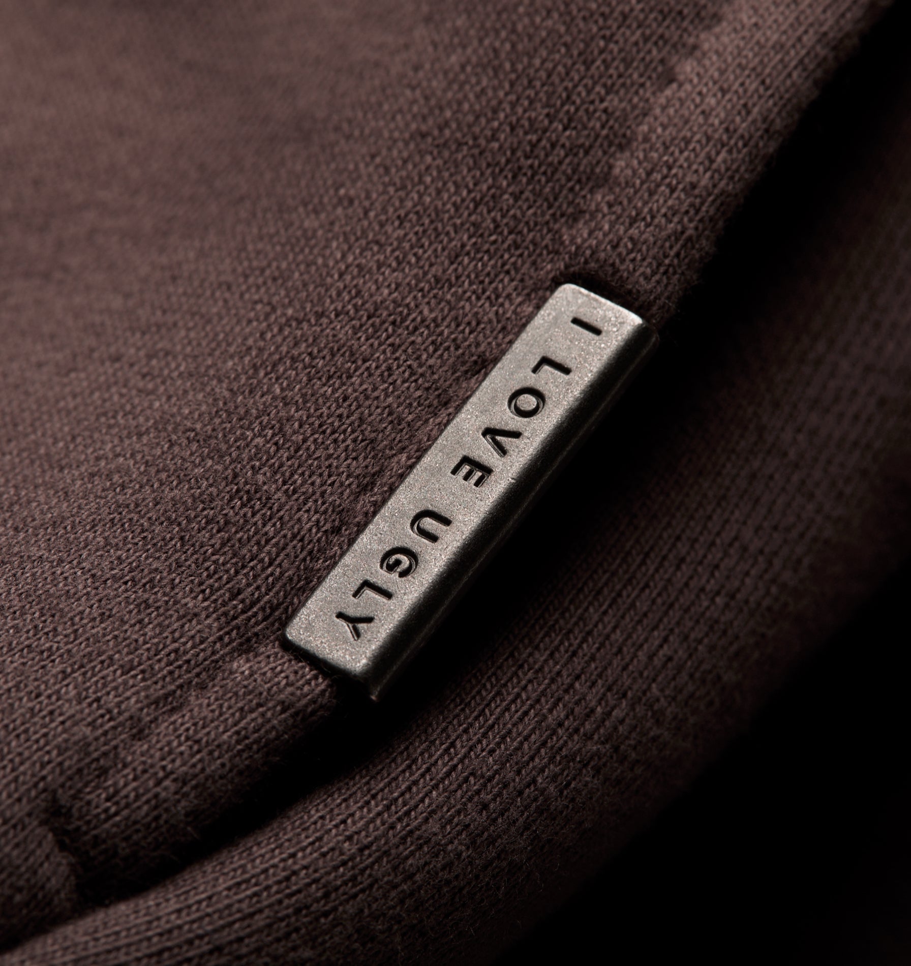 Heavy Crop Zip Hood - Dusky Brown