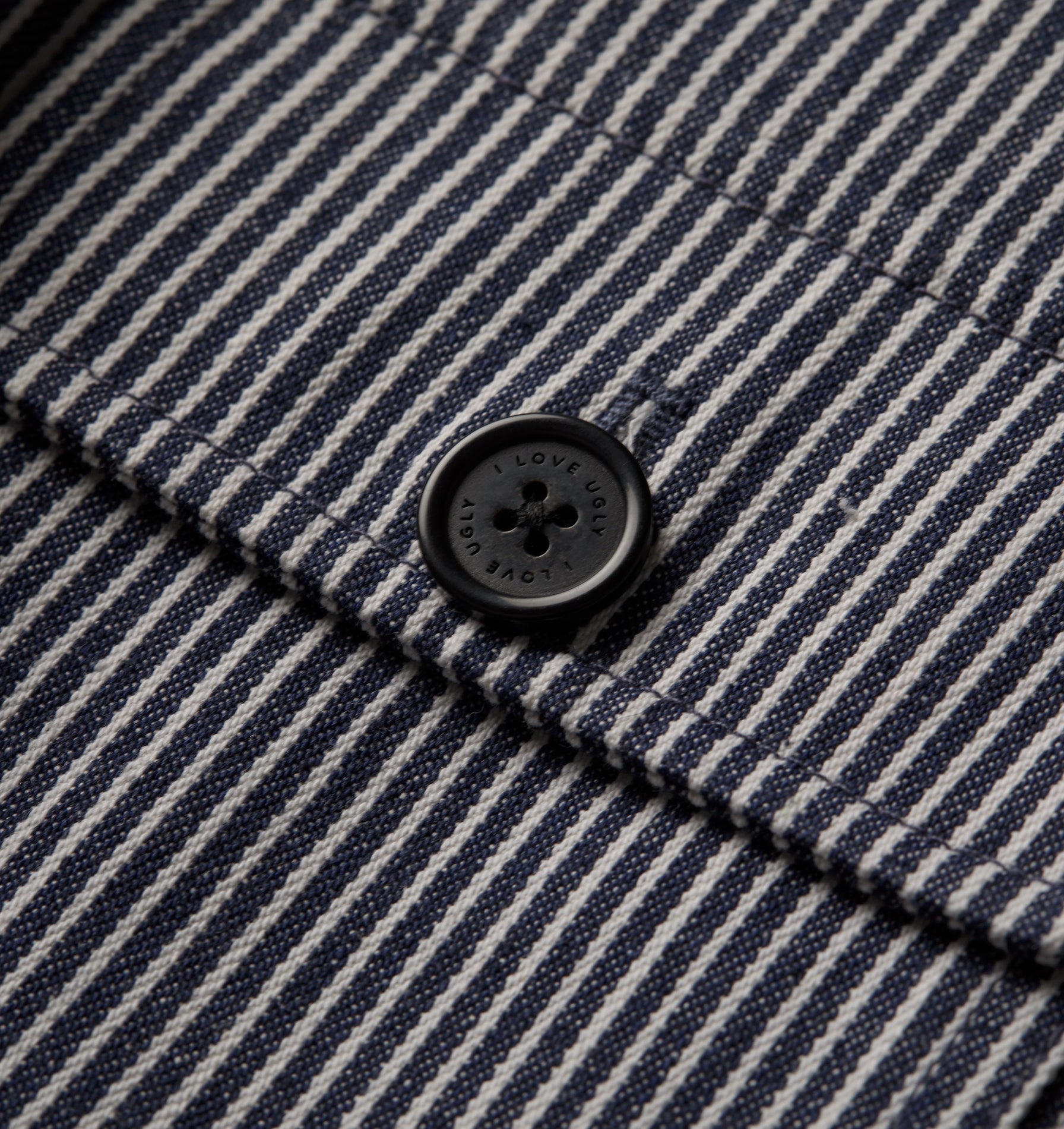 Chore Jacket - White / Navy Stripe
