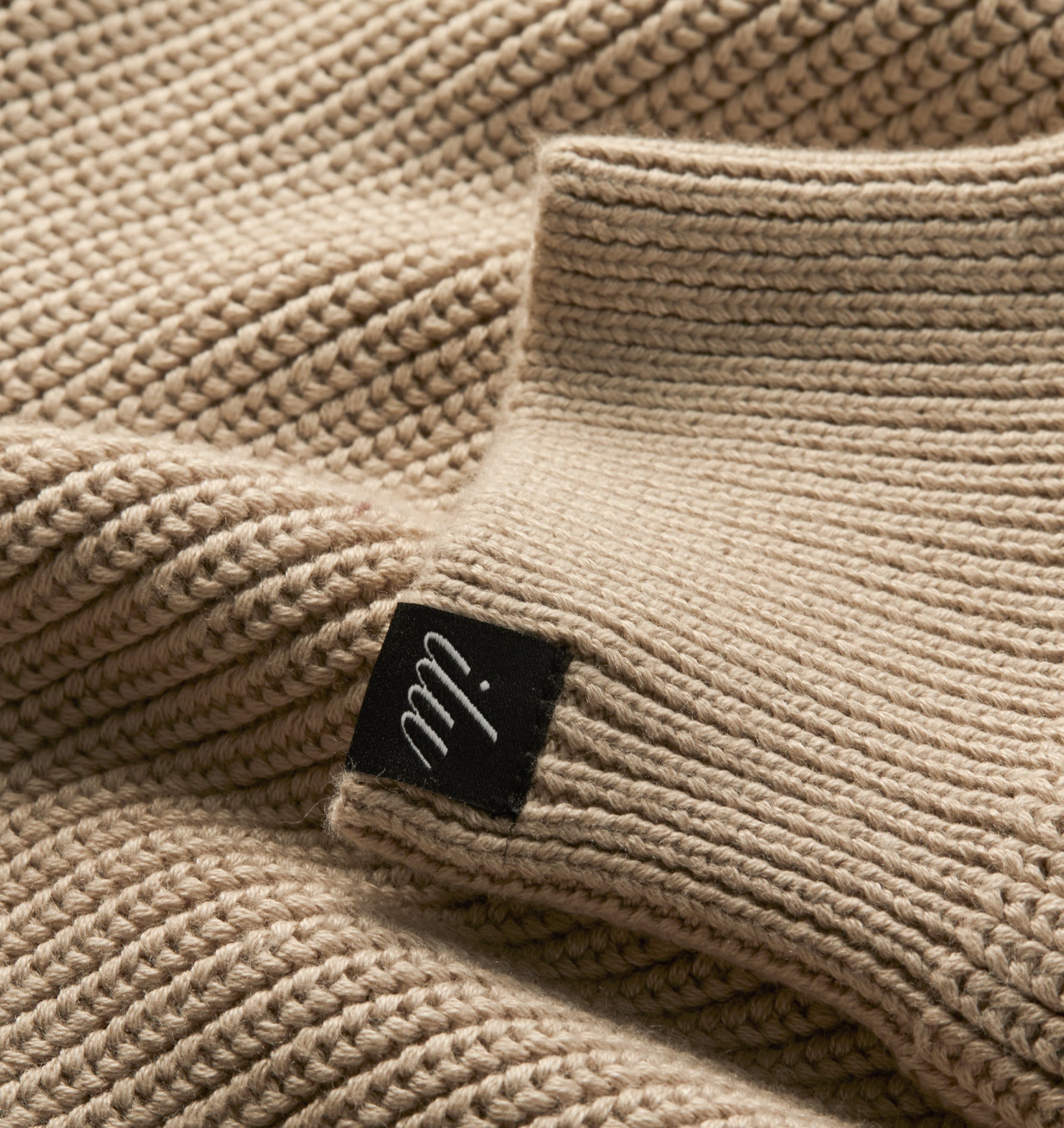 Cropped Knit Sweater - Bone