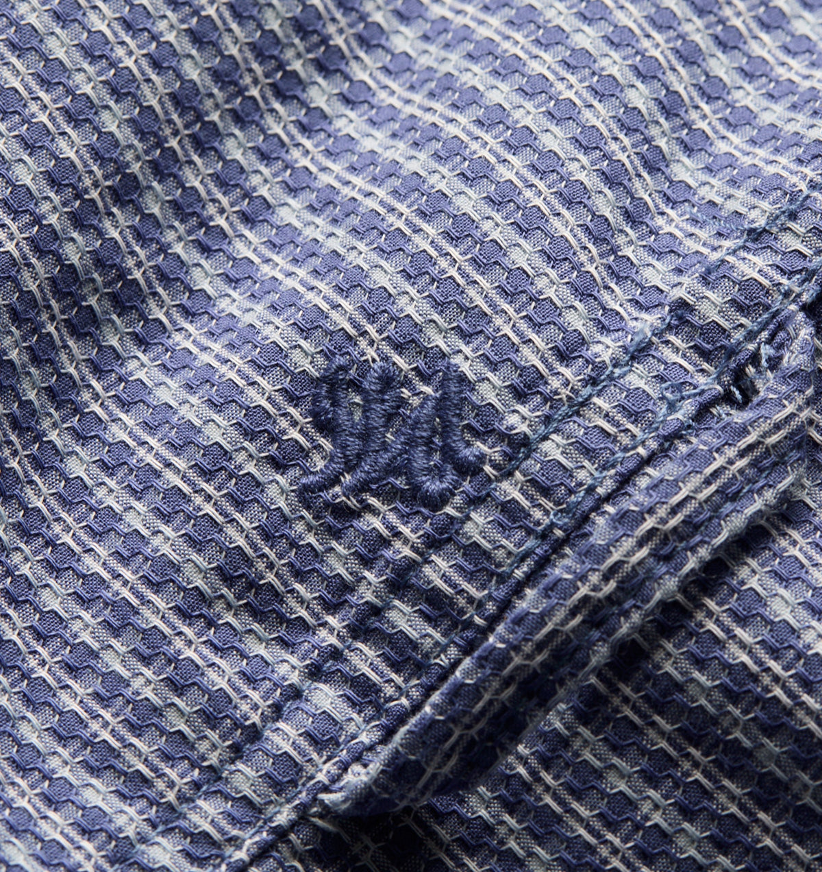 Crop LS Shirt - Light Blue Check