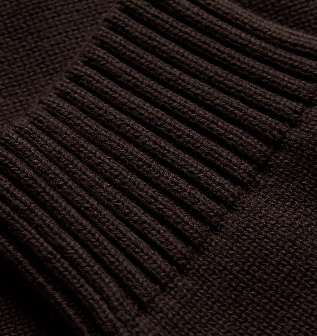 Midweight Crop Knit Sweater - Espresso