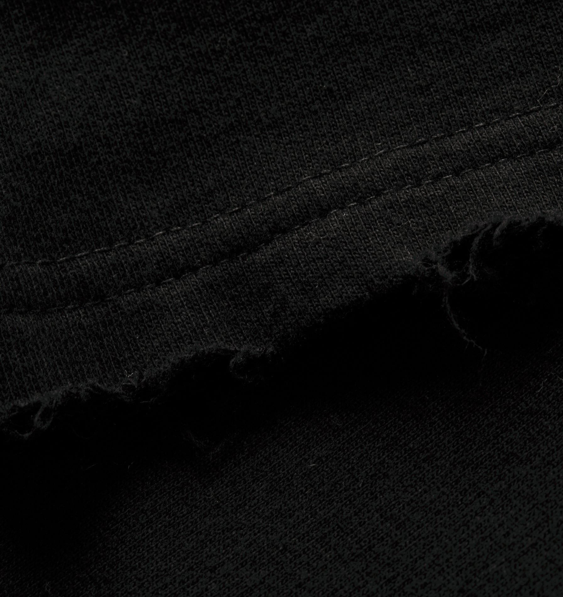 Raw Hem Heavy Box Tee 2.0 - Black