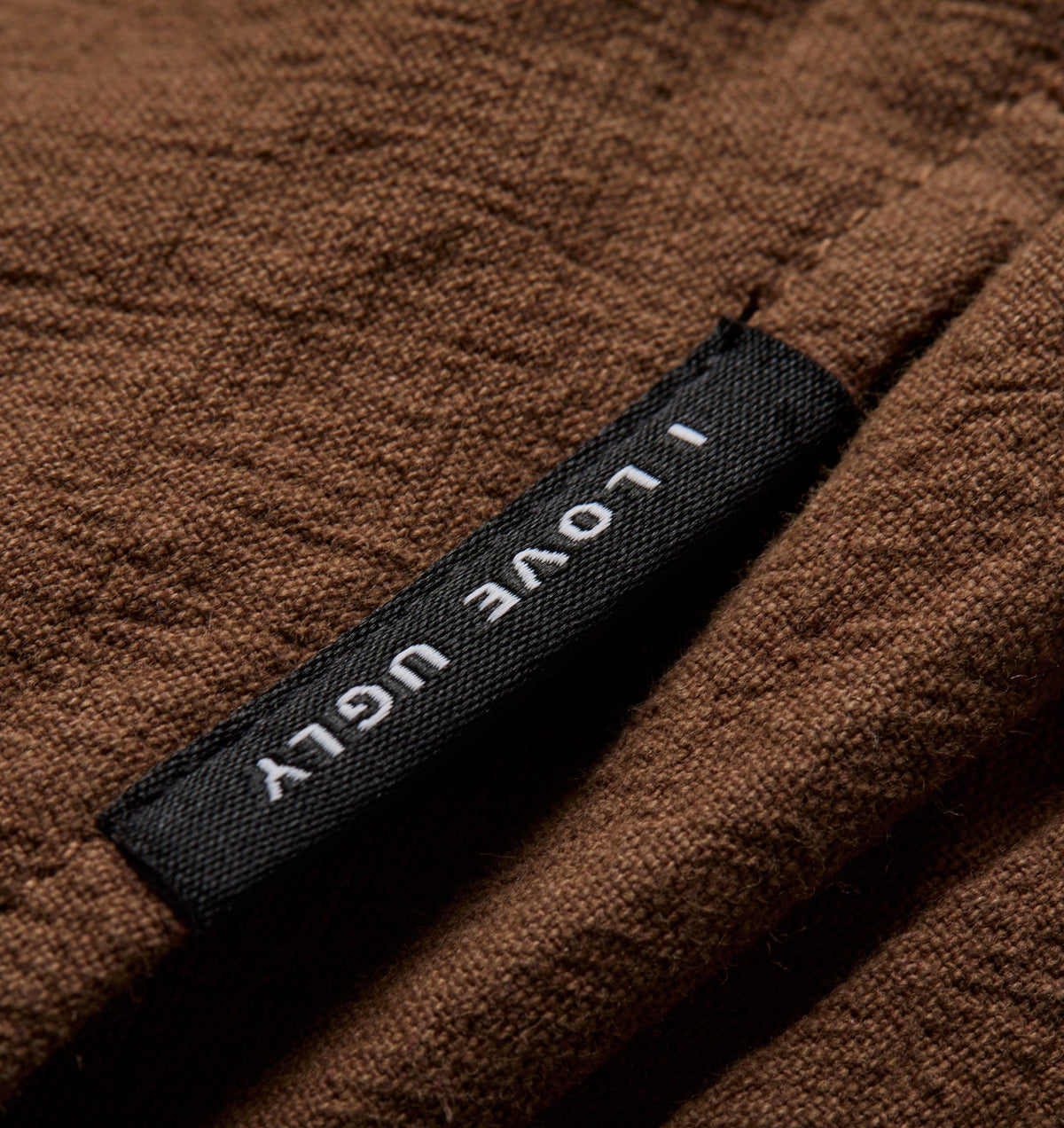 Linen Michael Pleat Short - Coffee Bean