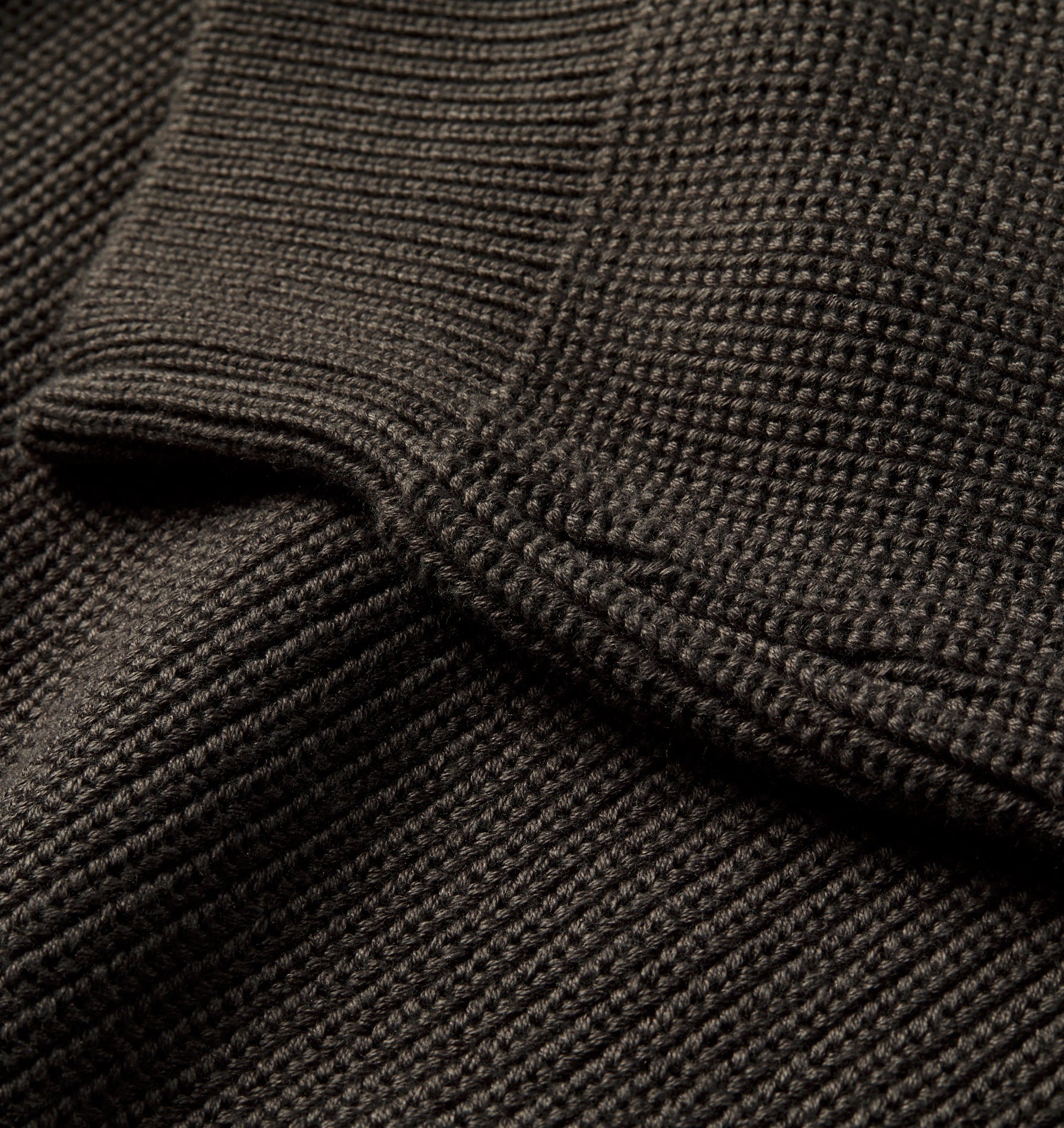 Cropped Knit Sweater - Flint Grey