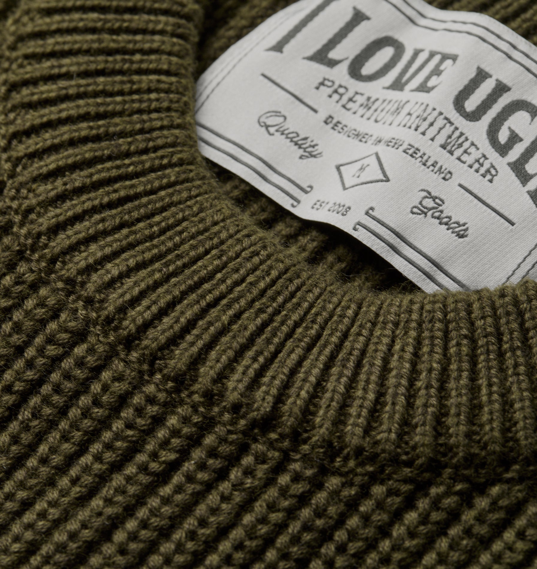 Militia Cropped Knit Sweater - Olive Marle