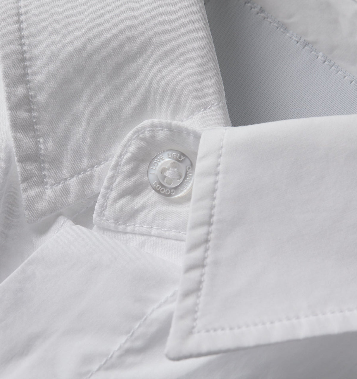 Crop LS Shirt - White Poplin