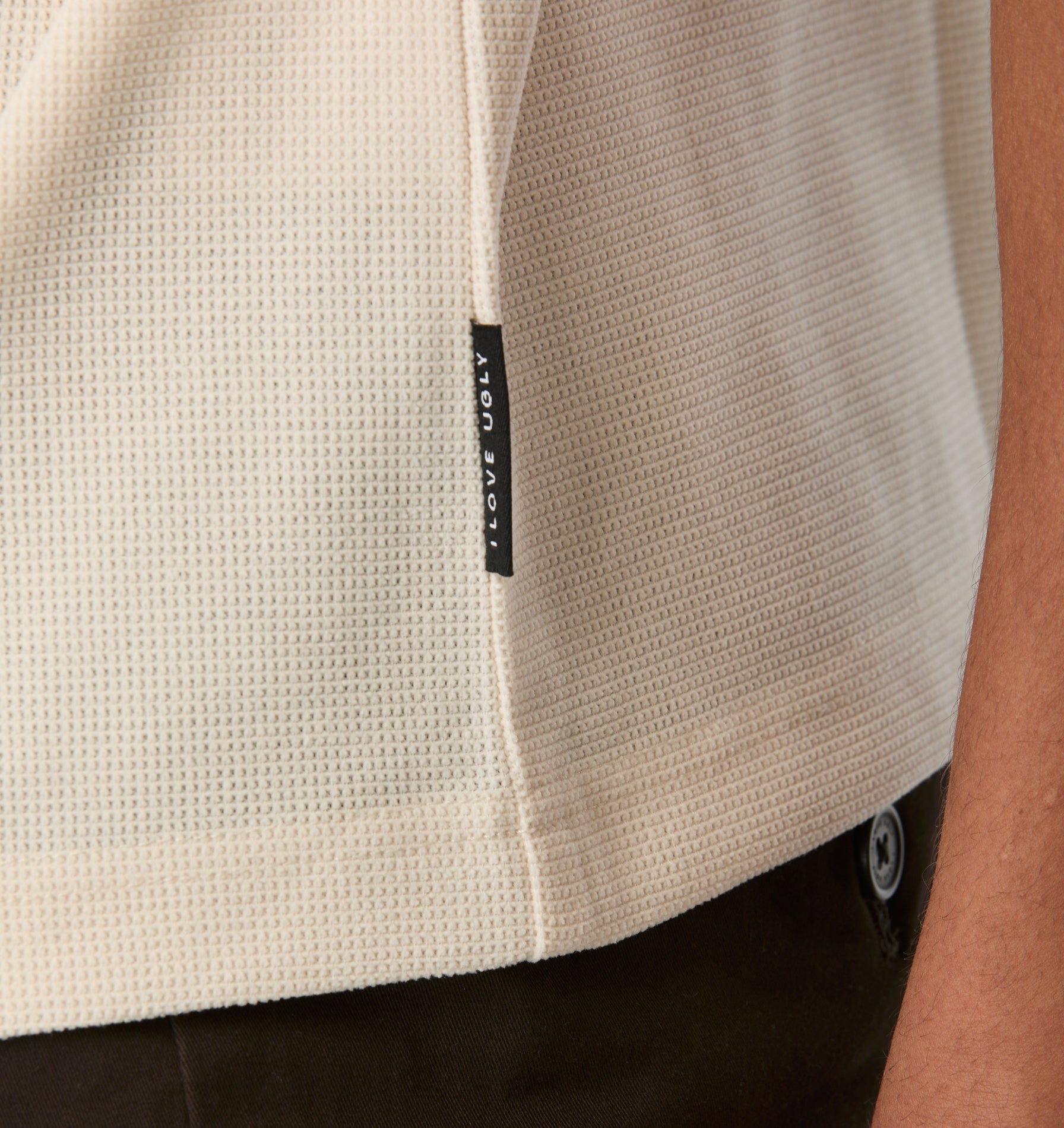 Waffle Box Cuban Collar SS Shirt - Off White