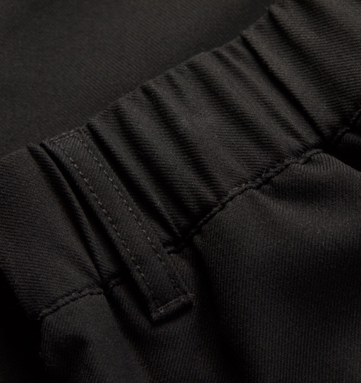 Cotton Albert Pleated Pant - Black