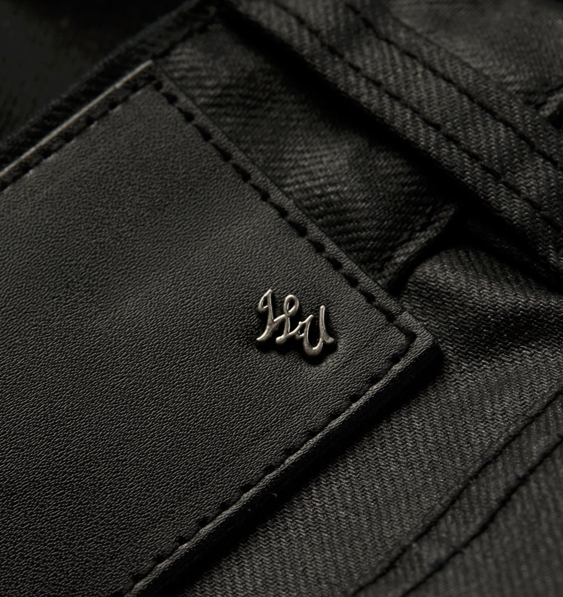 Edgar Wide Denim - Coated Black