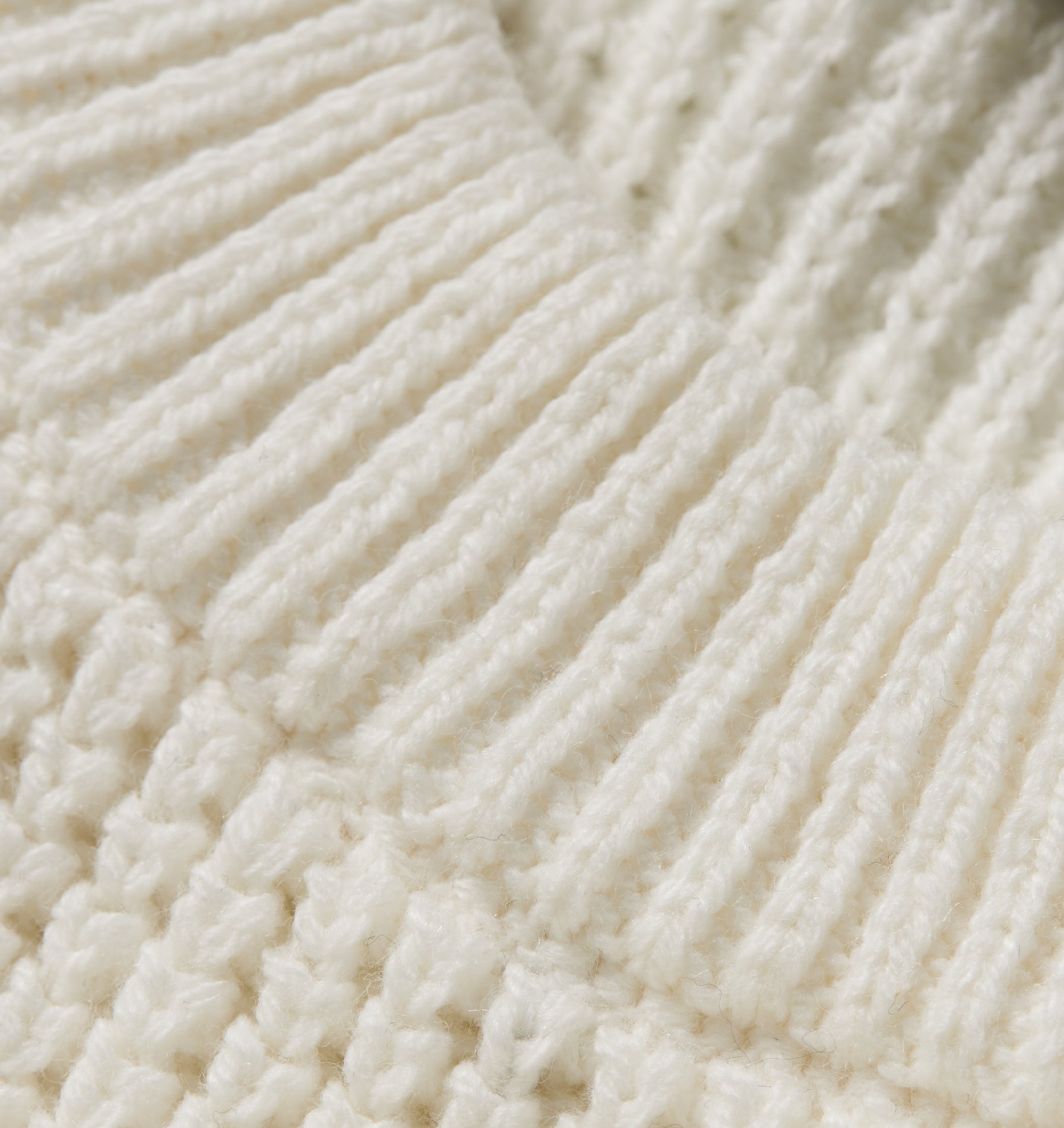 Knit Crew Vest - Off White