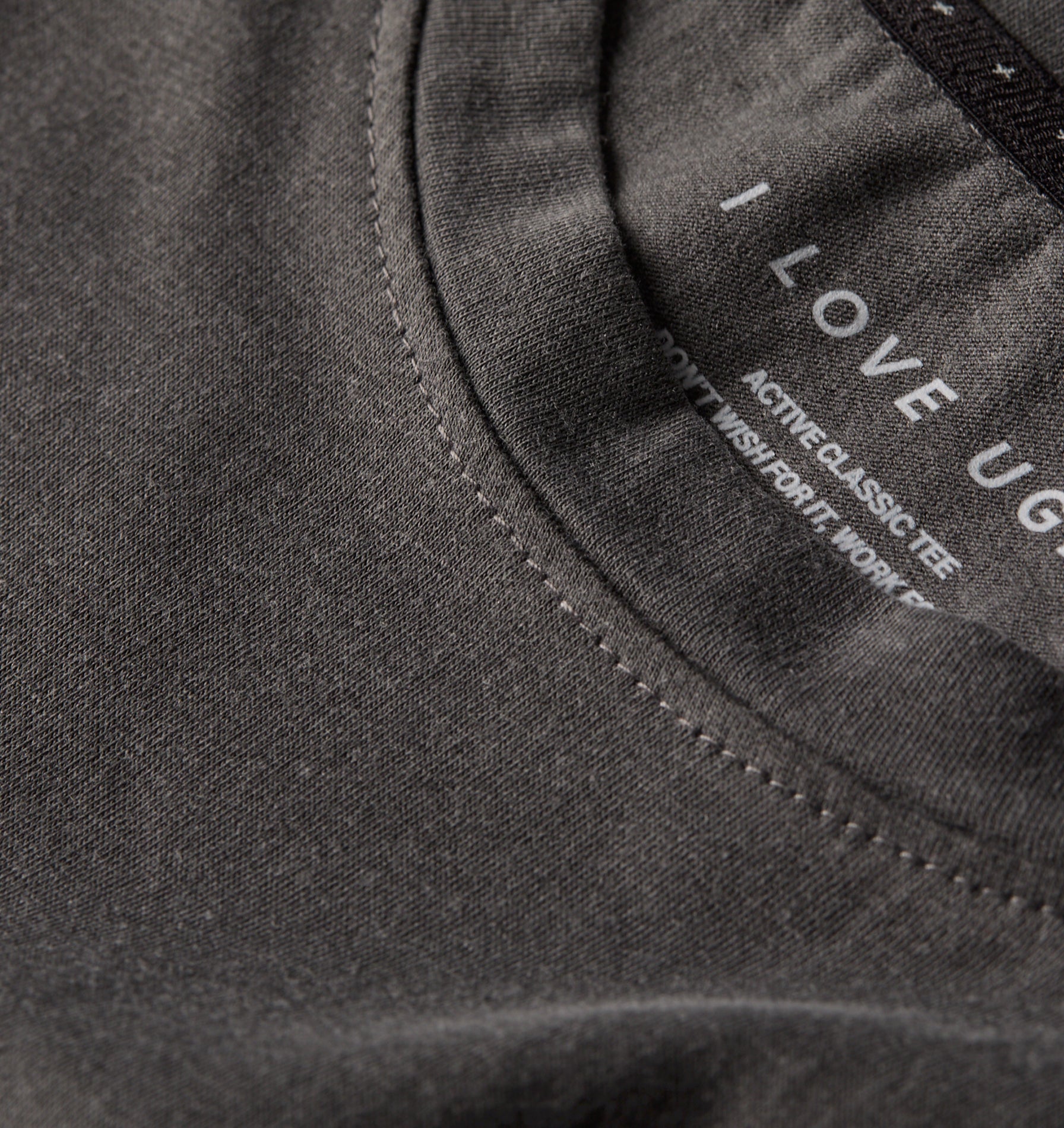 Skeleton Cotton Active Classic Tee -  Washed Black