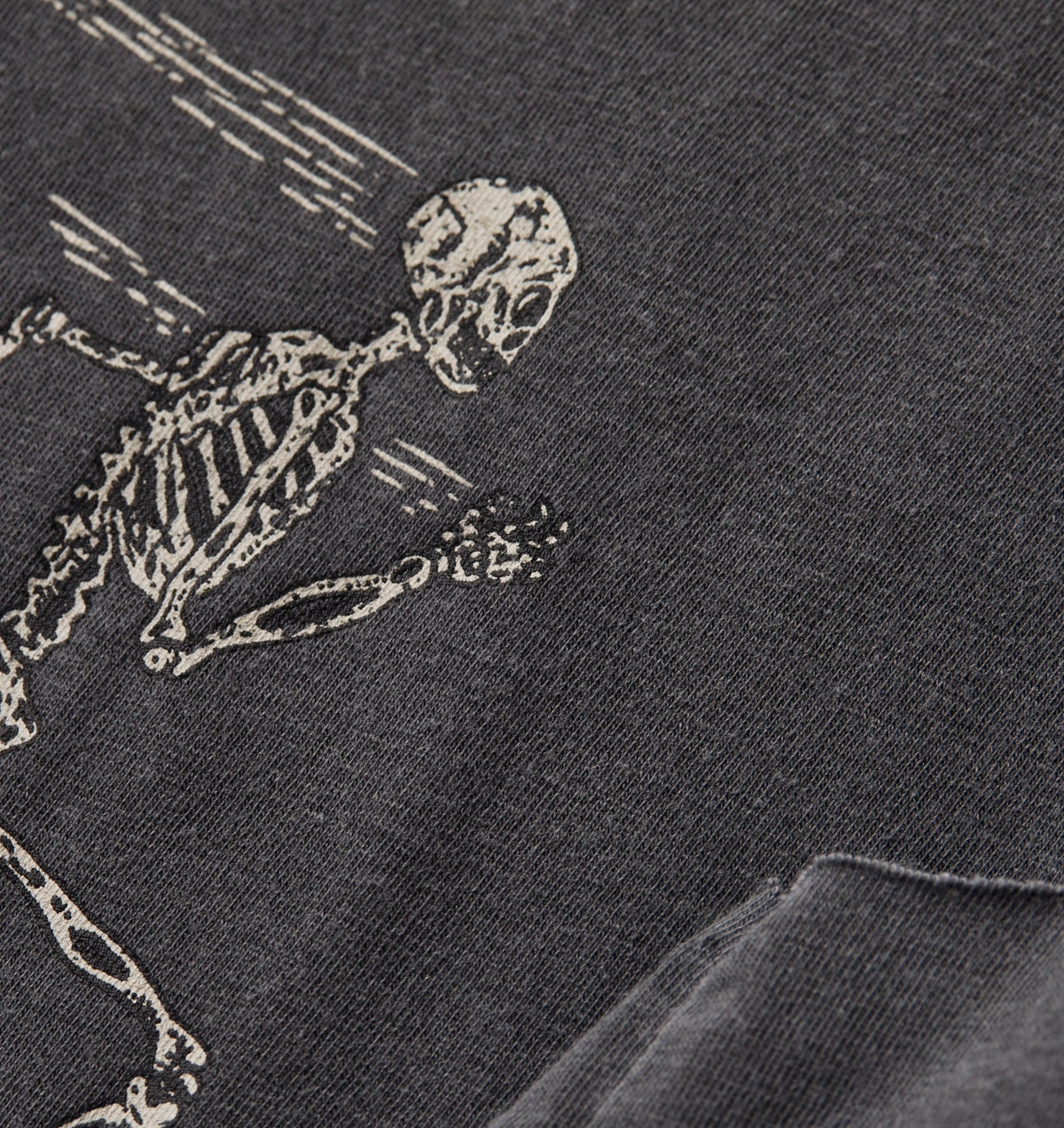 Skeleton Lewi Cropped Tank - Washed Black
