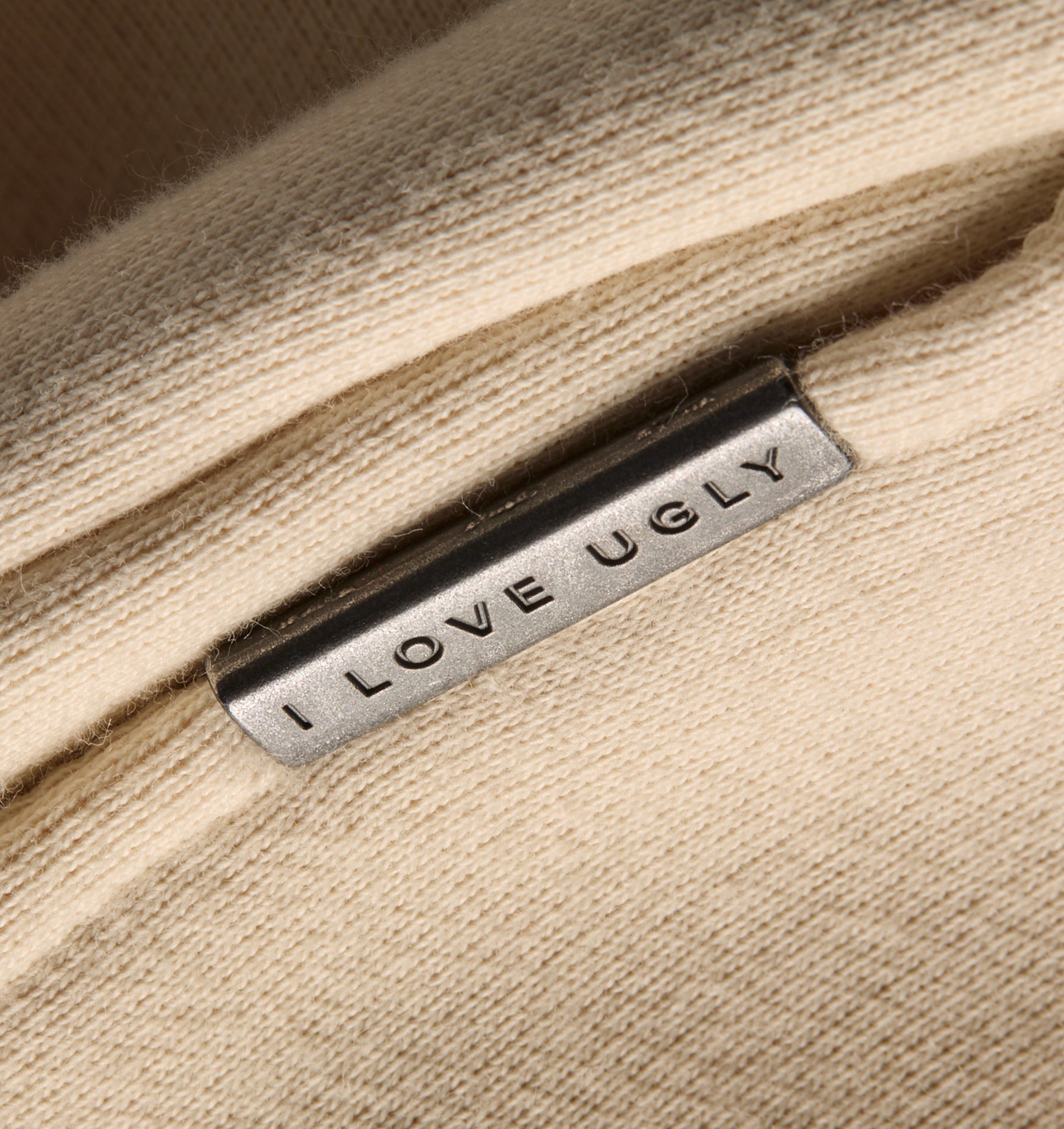 Heavy Crop Box Hood - Off White/Brown