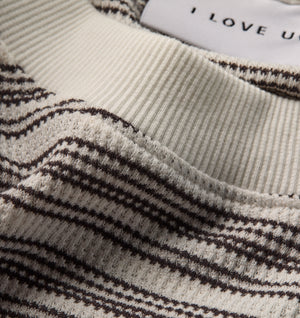 Muscle Tee - White/Black Stripe