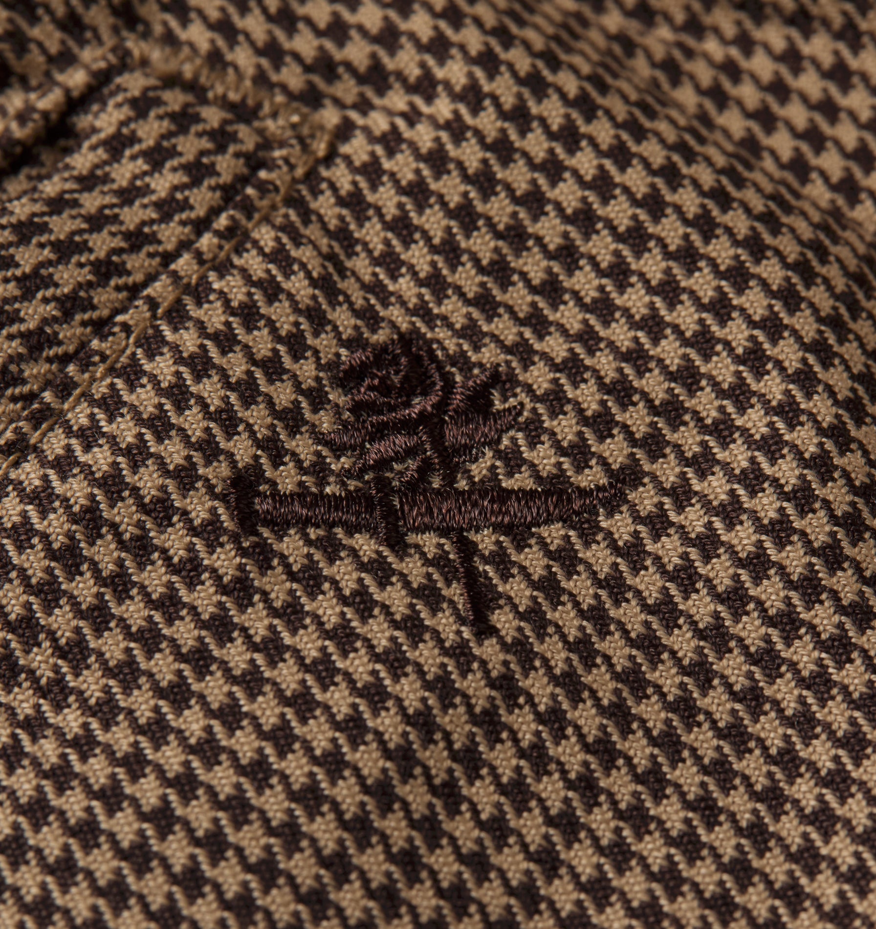 Alby Pleated Short - Beige Houndstooth