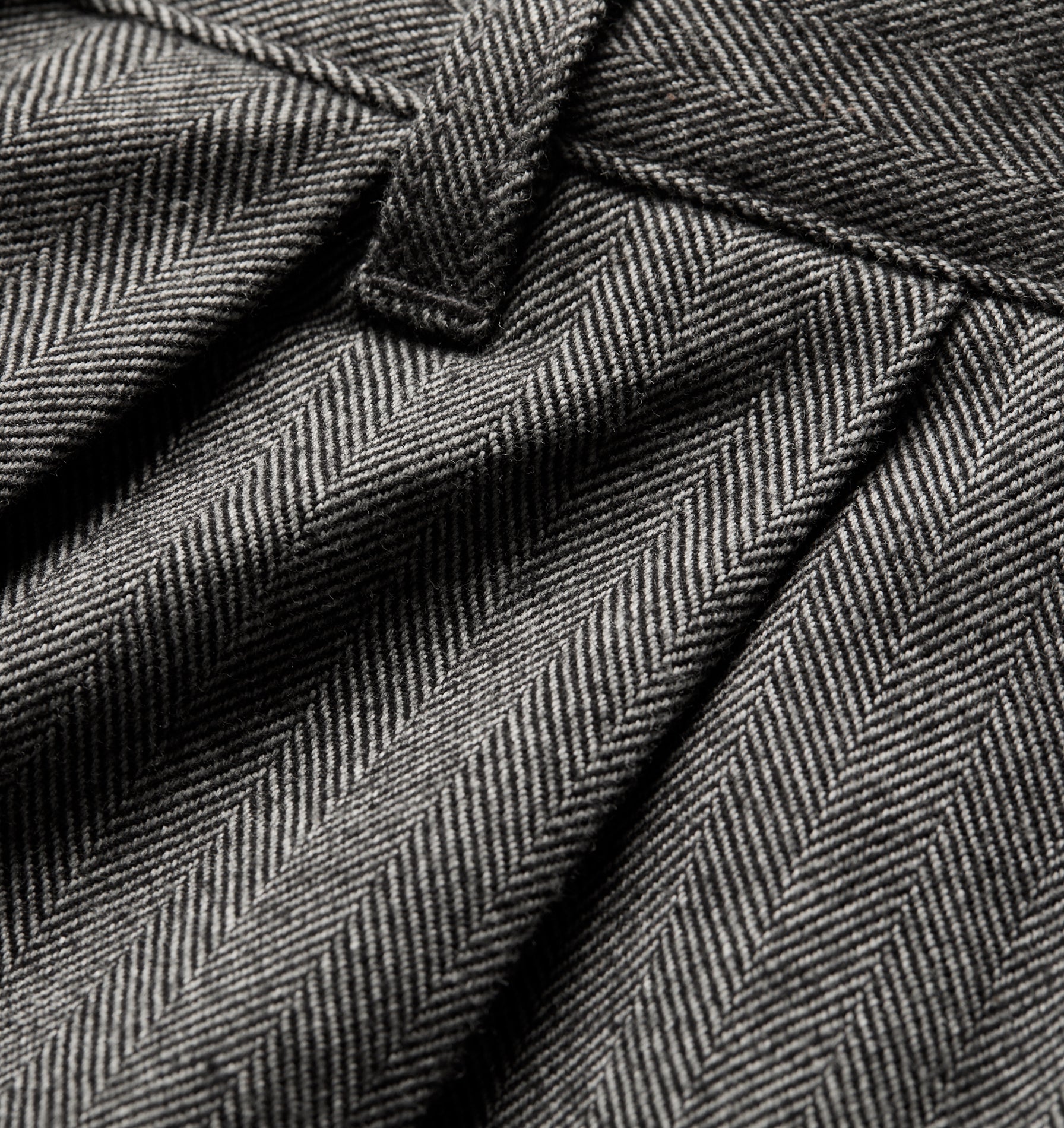 Alby Pleated Short - Grey Herringbone