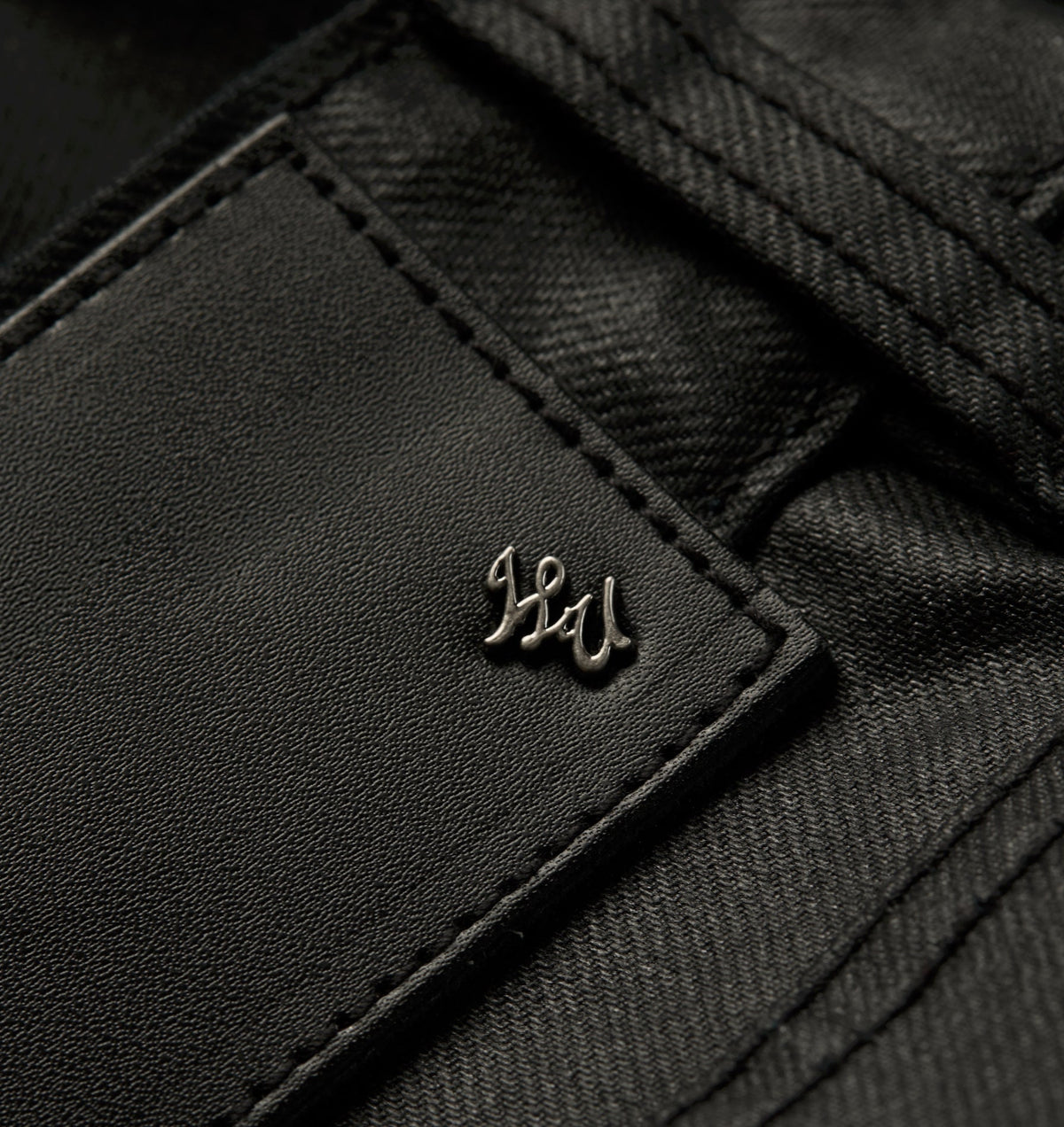 Edgar Wide Denim - Coated Black