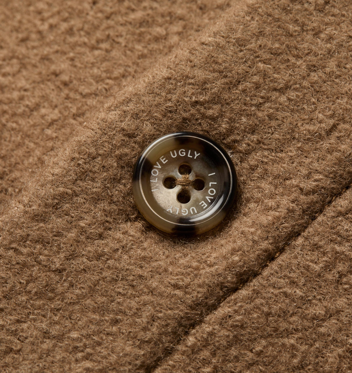 Boiled Wool Overshirt - Camel