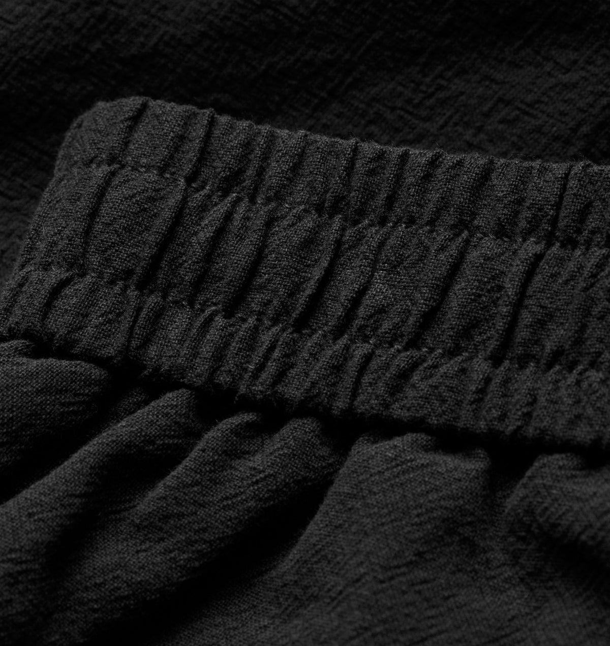 Linen Michael Pleat Short - Black