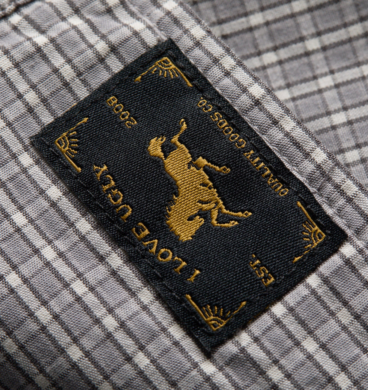 Box Cuban Collar Shirt - Concrete Check