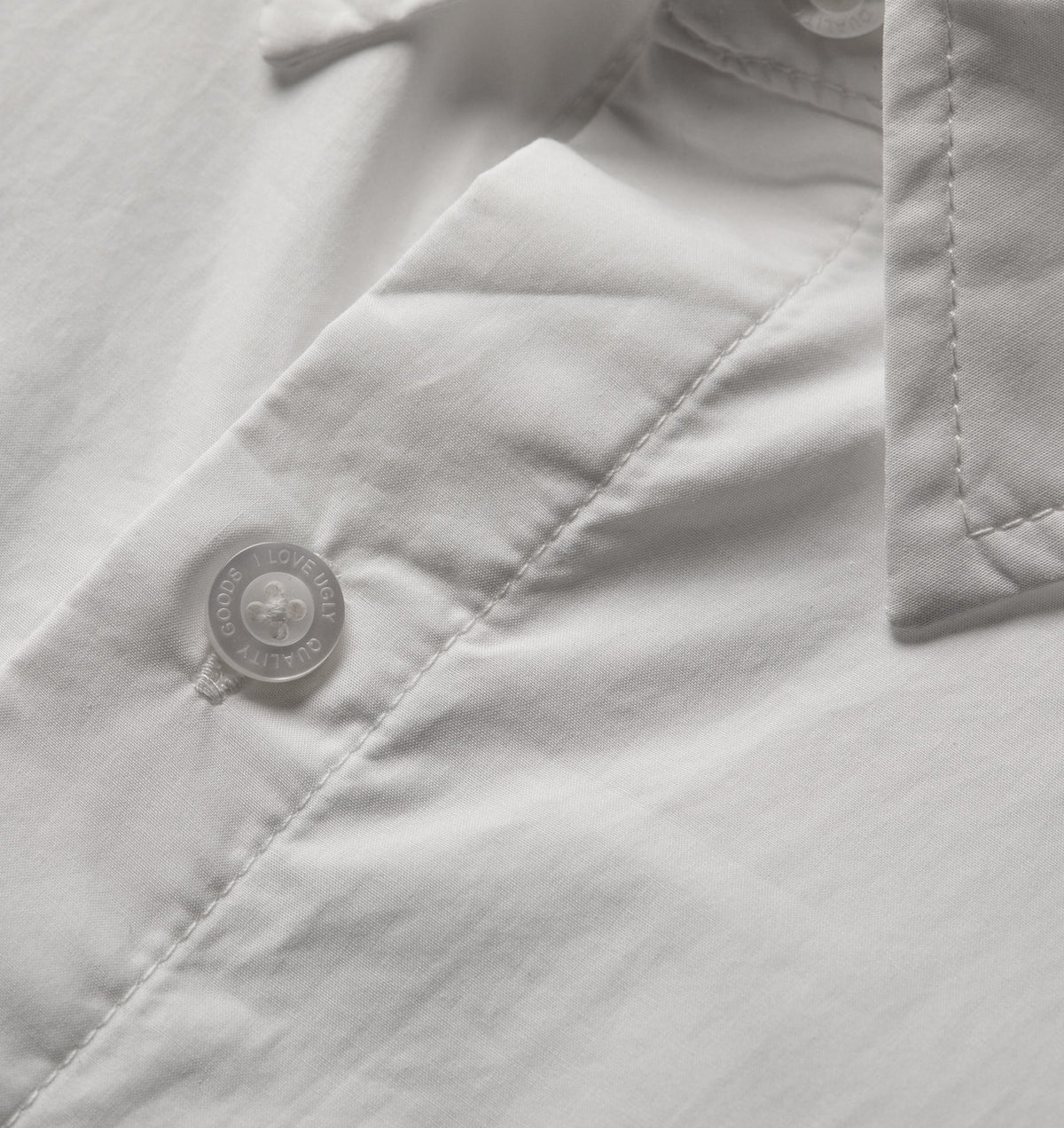 Crop LS Shirt - White Poplin