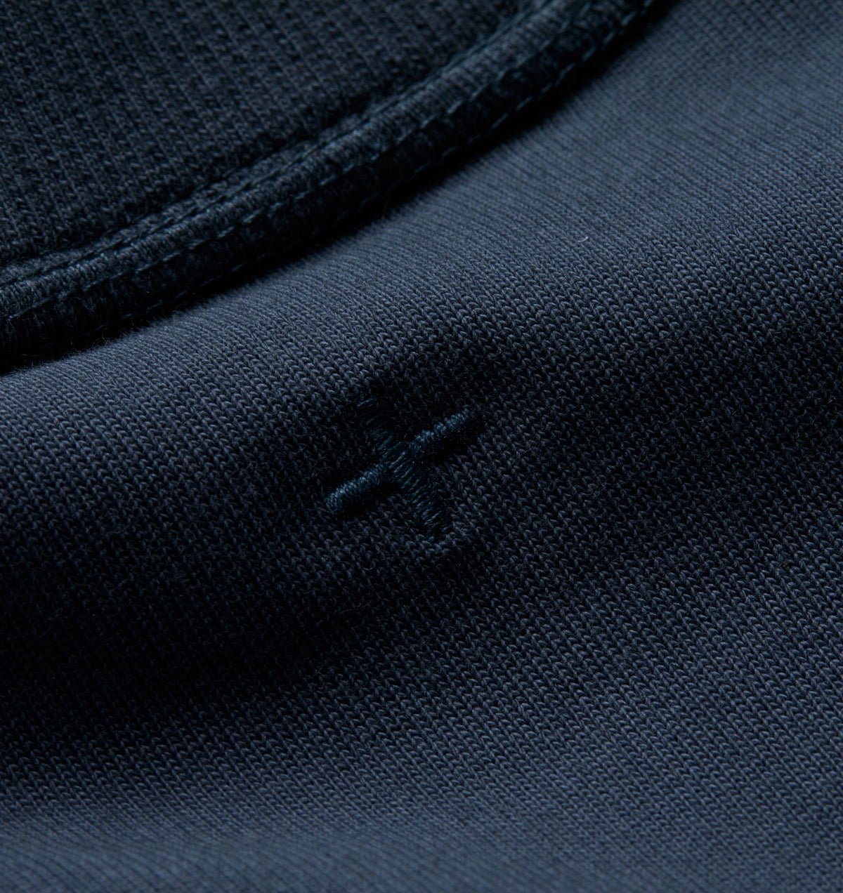 Letter Mono Crop Box Tee - Marine Blue