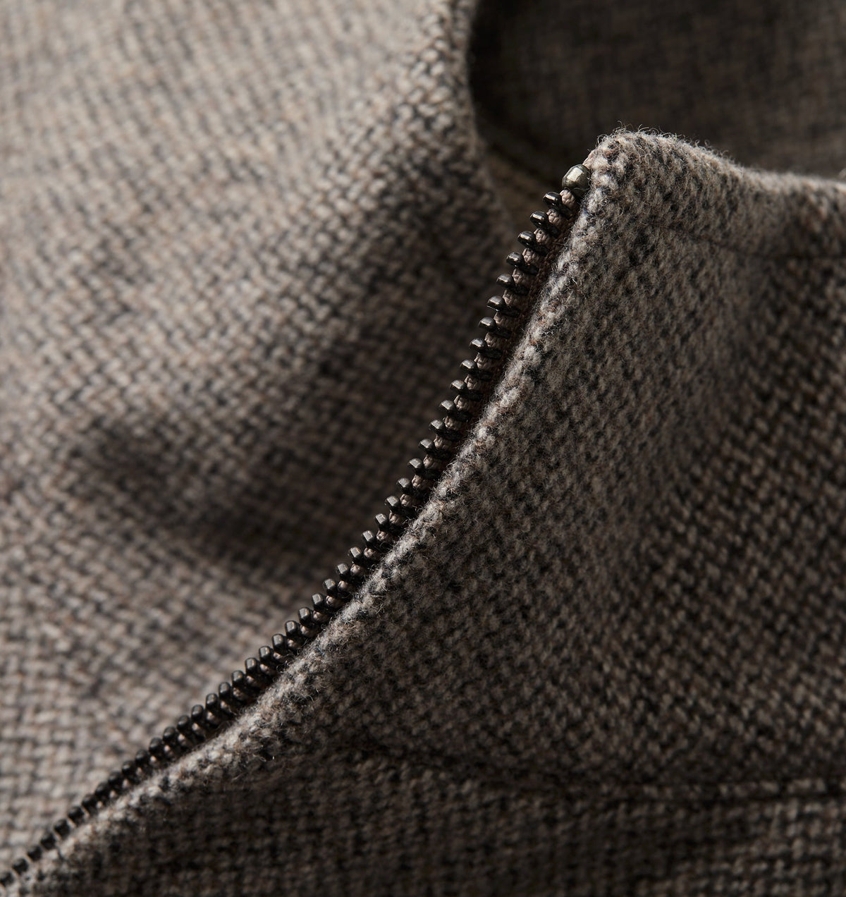 Funnel Neck Jacket - Grey Tweed