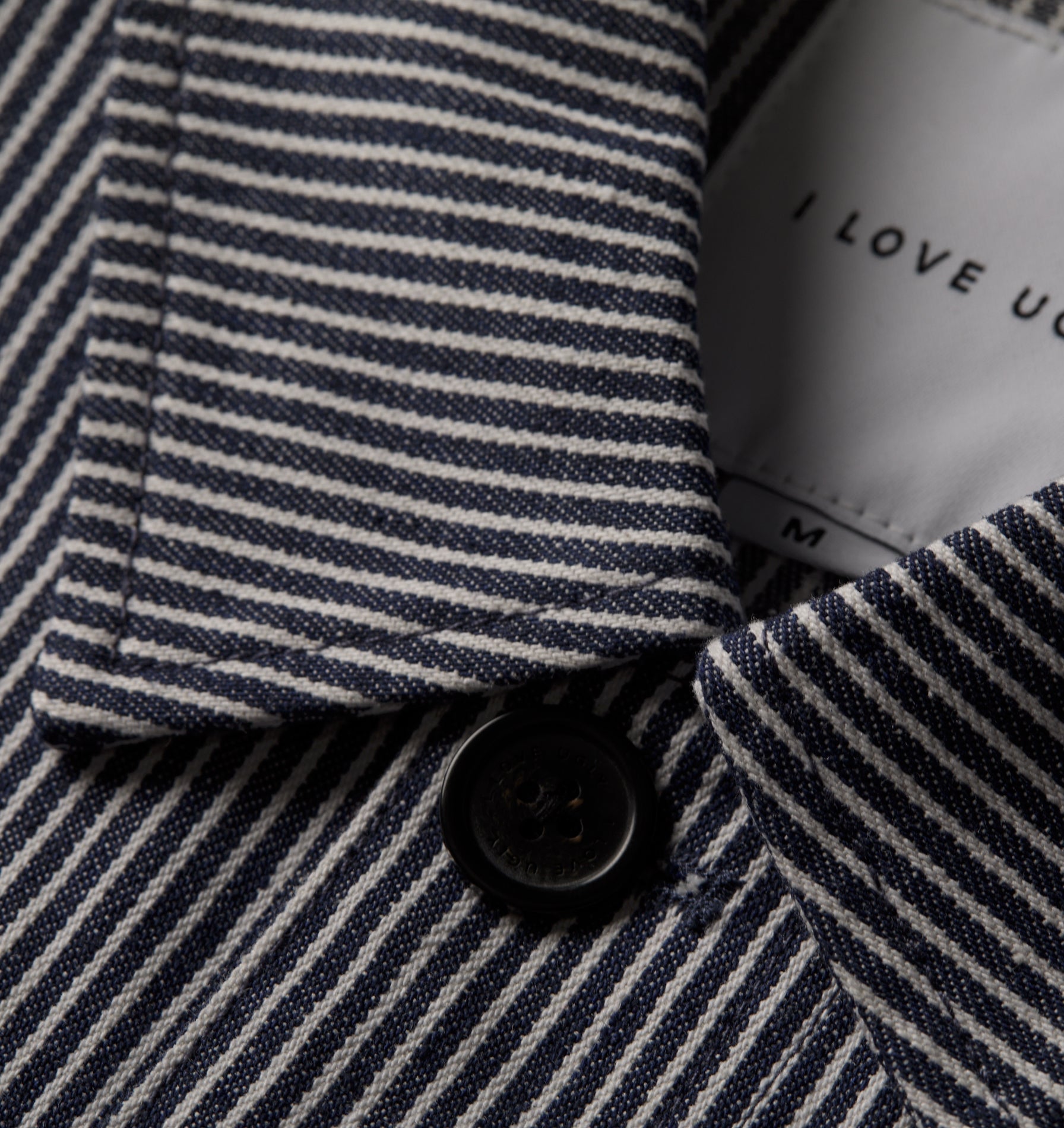 Chore Jacket - White / Navy Stripe