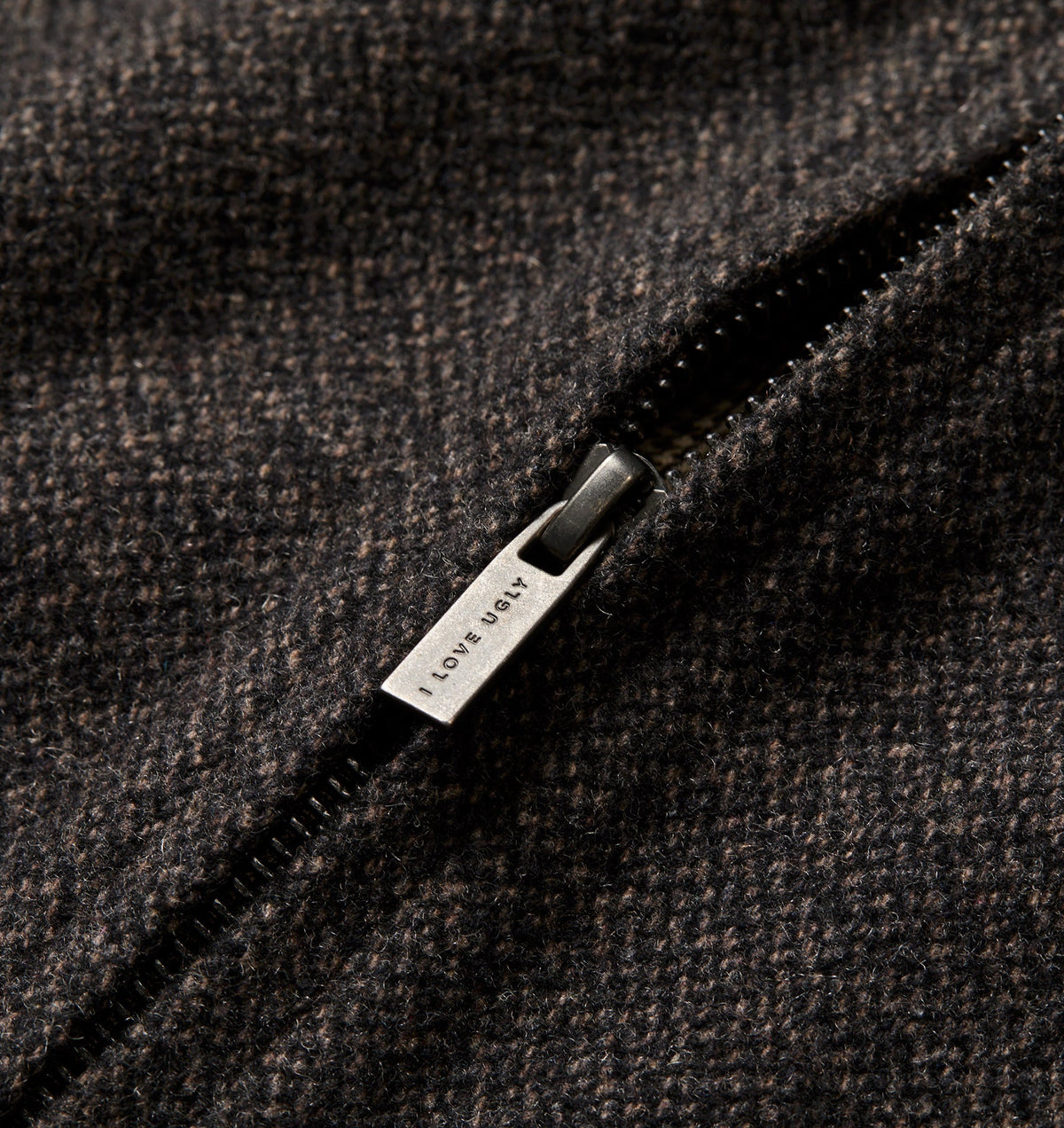 Funnel Neck Jacket - Charcoal Tweed