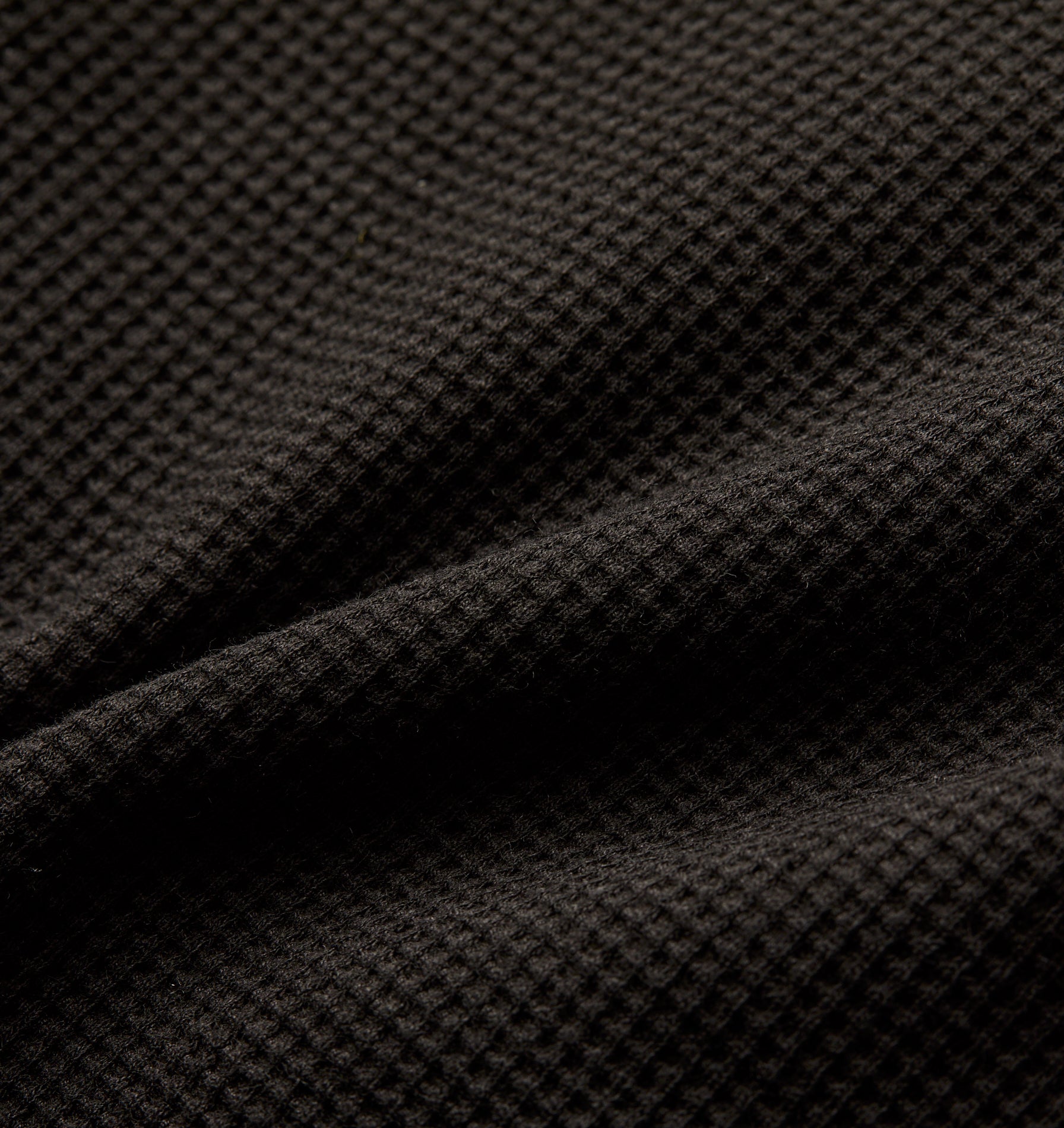 Waffle LS Tee - Black