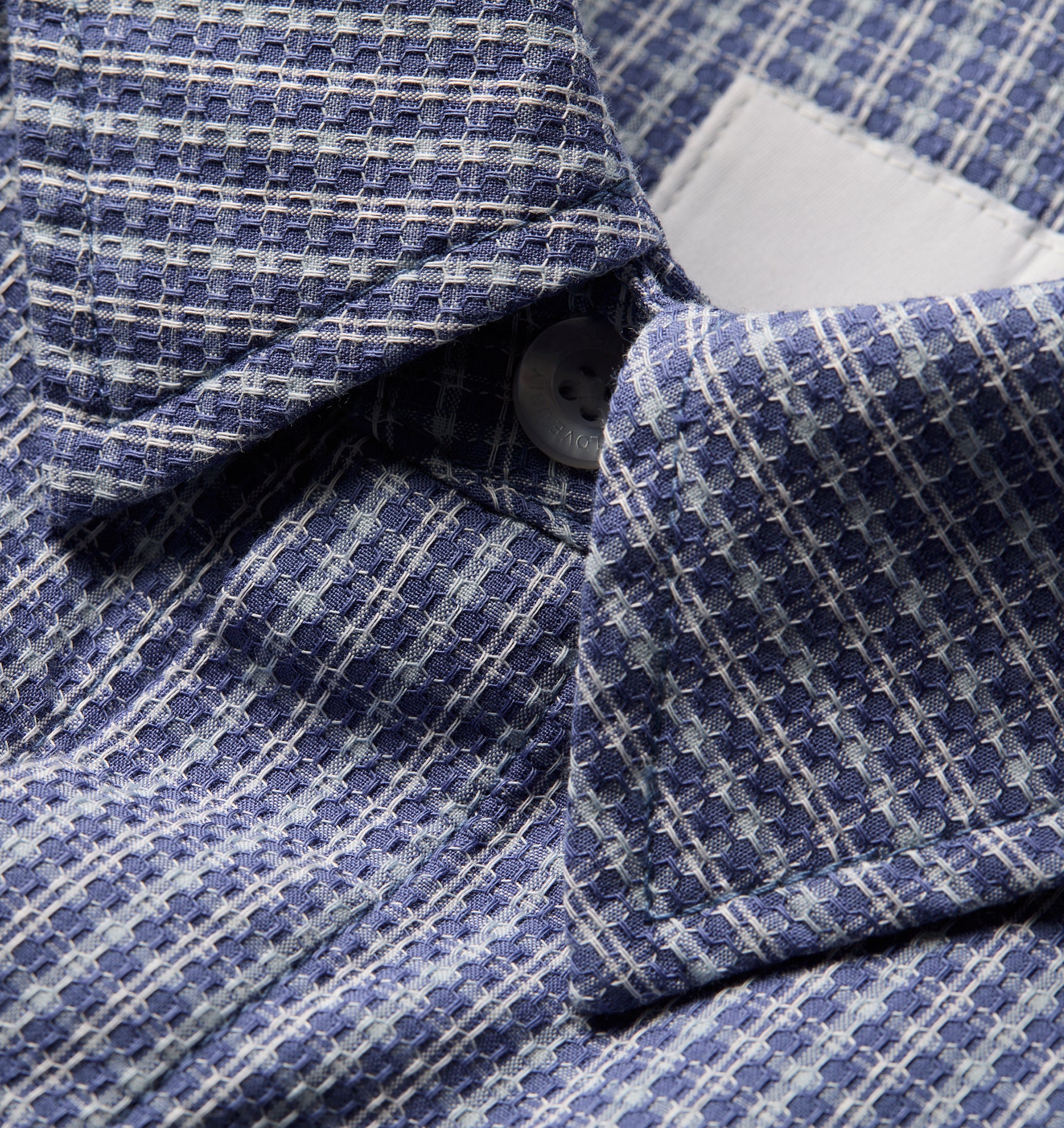 Crop LS Shirt - Light Blue Check