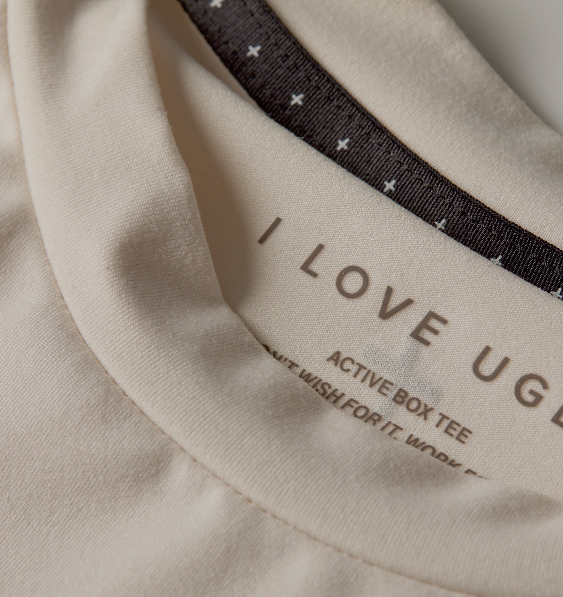 Liquified Active Box Tee - Off White/ Brown