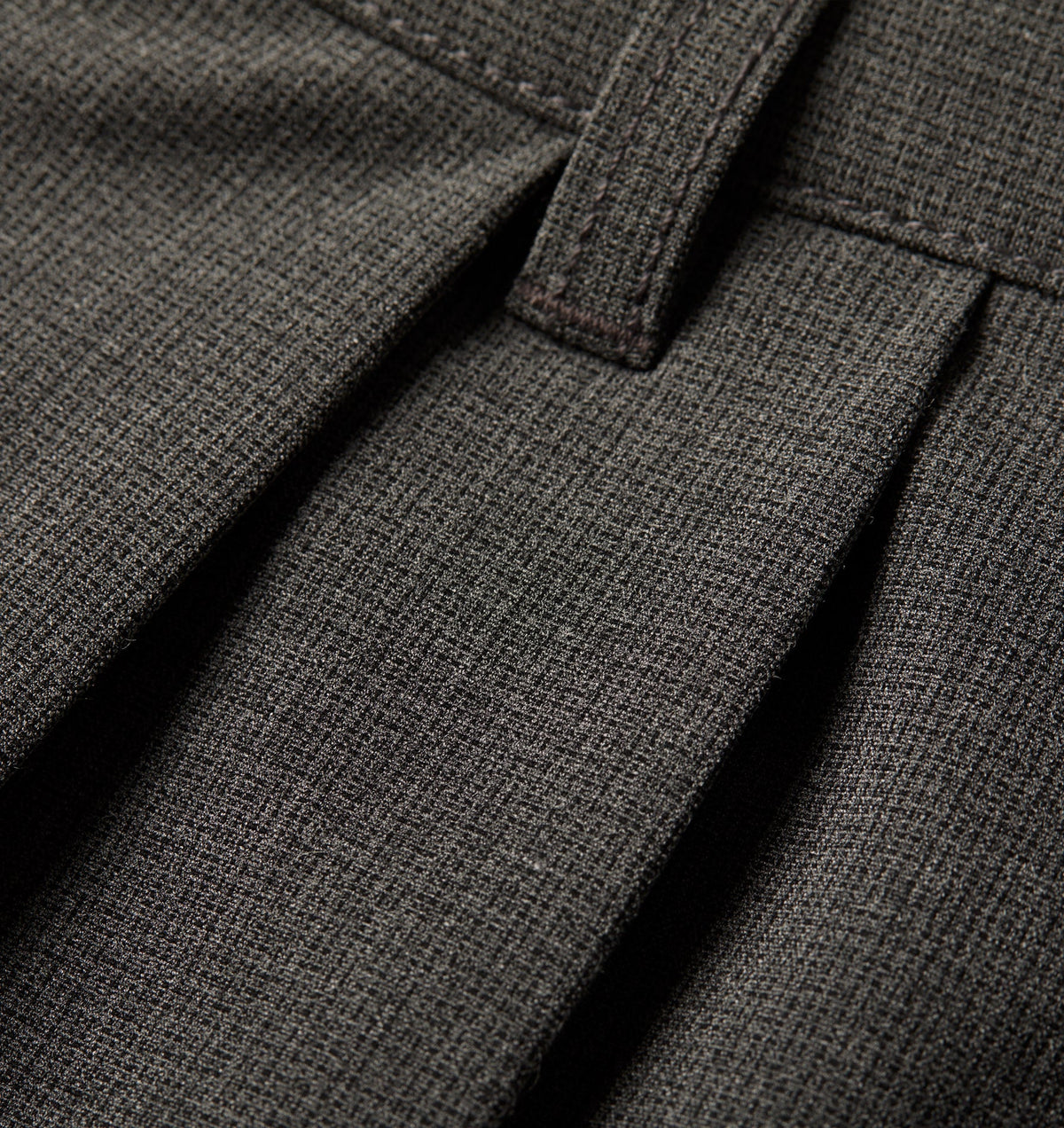 Quincy Pleated Short - Charcoal Mini Check