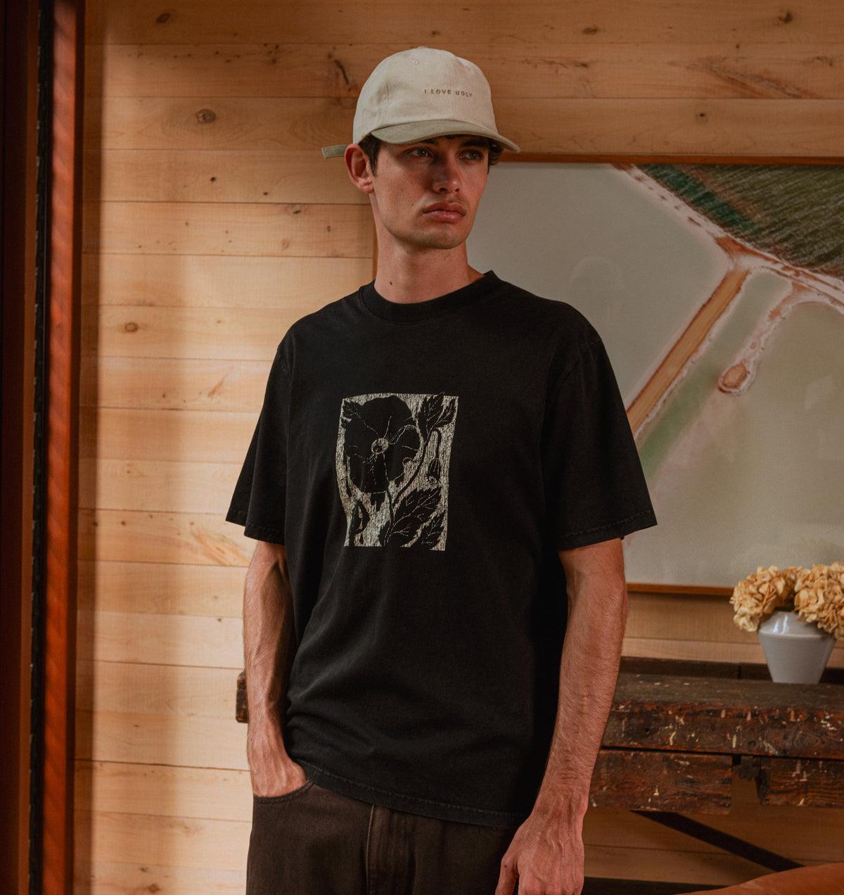 Weeping Bloom Uniform Tee - Vintage Black