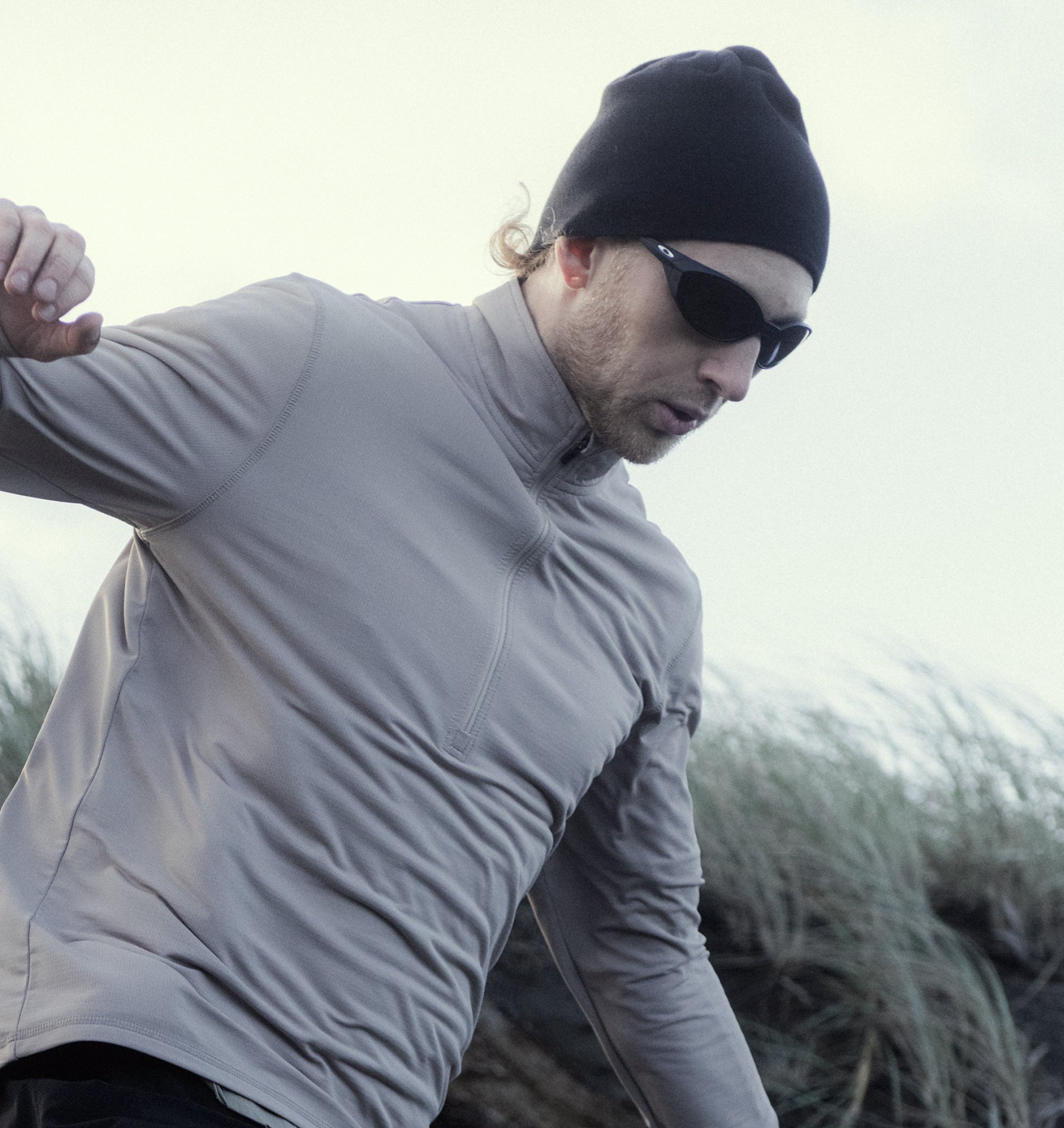 Active Zip Pullover - Taupe